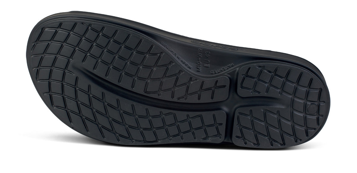 FJ X OOFOS Men's OOahh Sport Slide Sandal - Black | Recovery Footwear for Athletes & Active Lifestyles | Perfect for Post-Workout, Poolside & Casual Wear