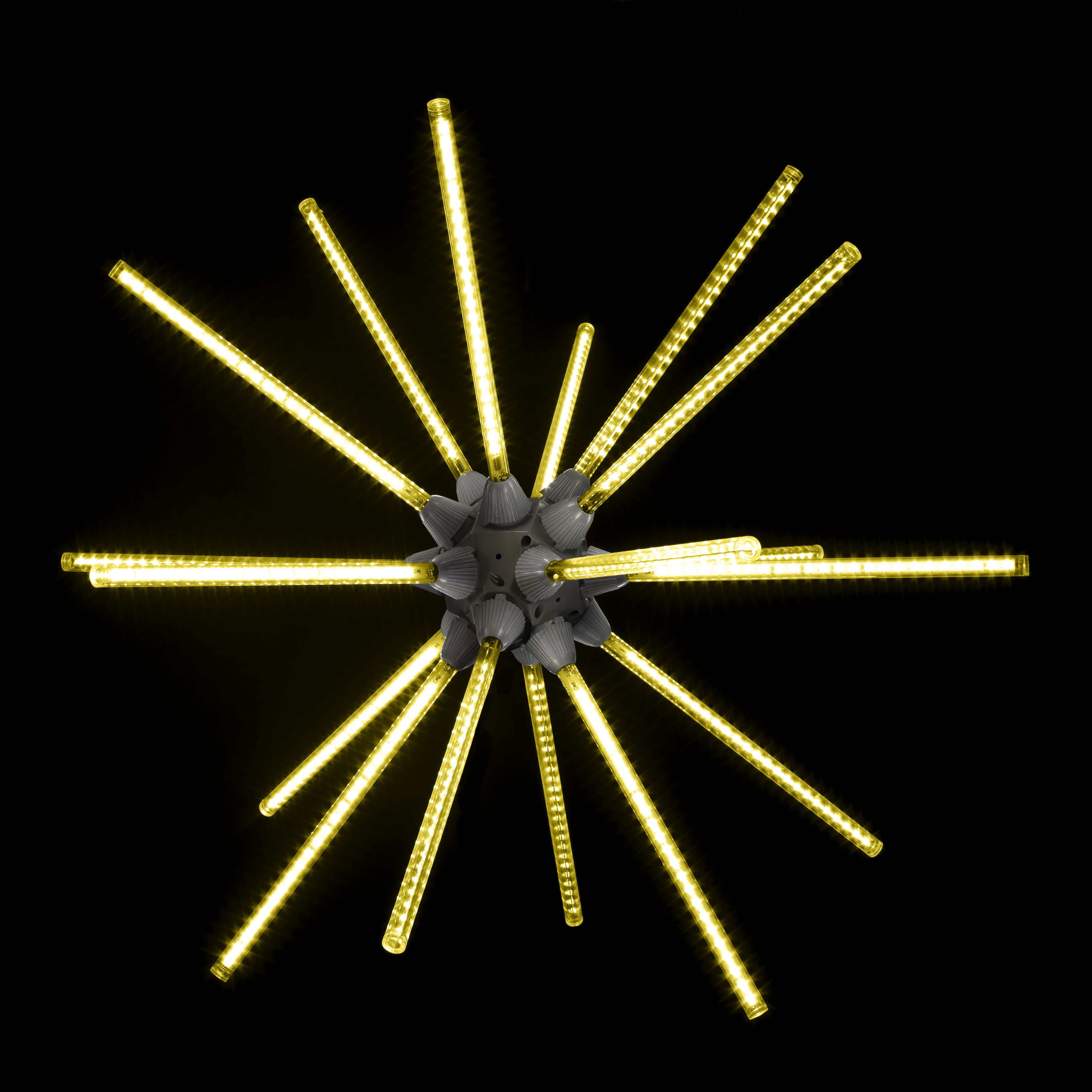 48 Pack Animated Yellow LED Starburst Lights - Bright Decorative Party Lights for Christmas, Halloween, Home Decor & Outdoor Events