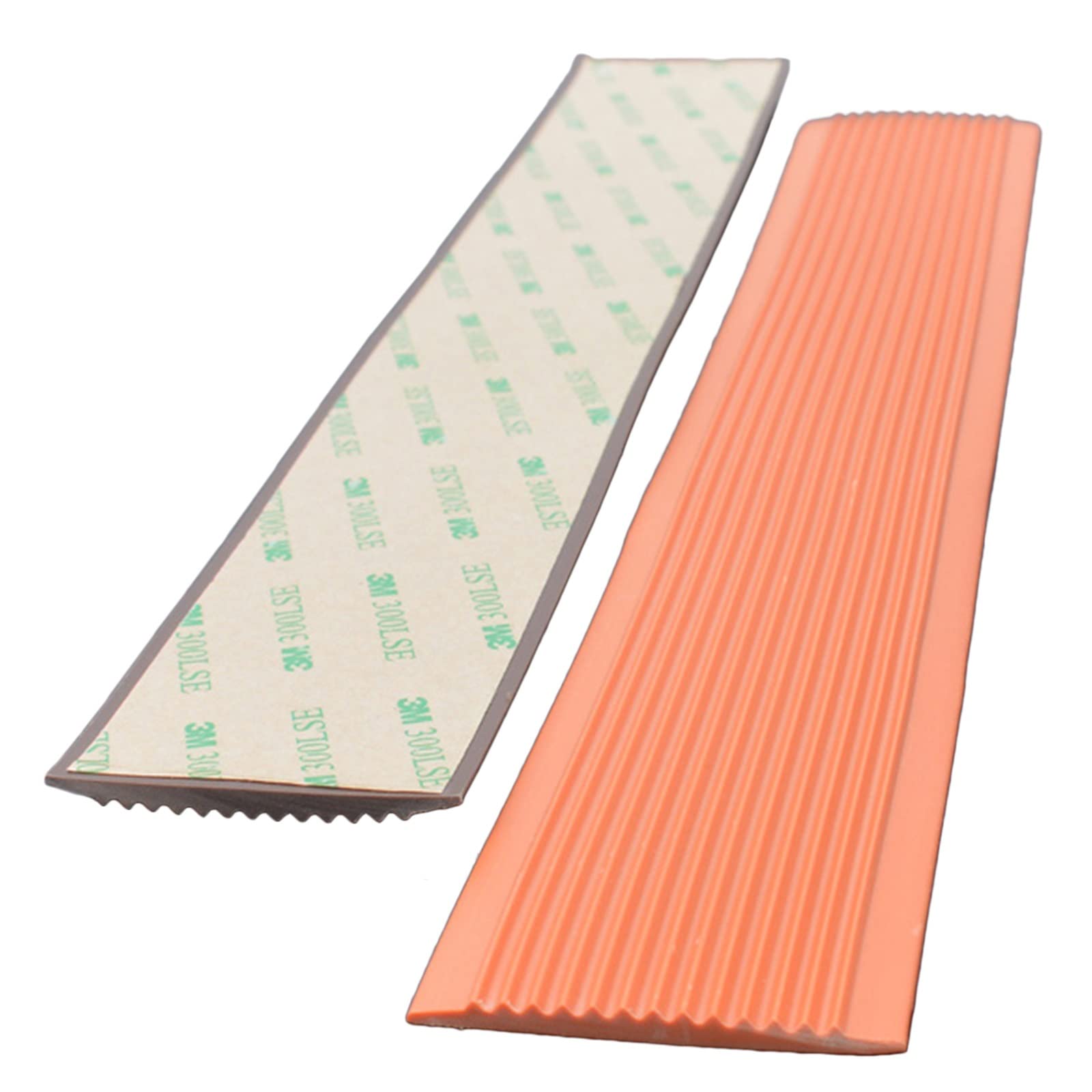 SUBECO 1.96 Inch Wide Self-Adhesive Non-Slip Stair Treads - PVC Safety Grip Tape for Stairs, Floors & Transitions - Ideal for Elderly & Child Safety (Orange, 20m/65ft) - Perfect for Homes, Schools & Public Spaces