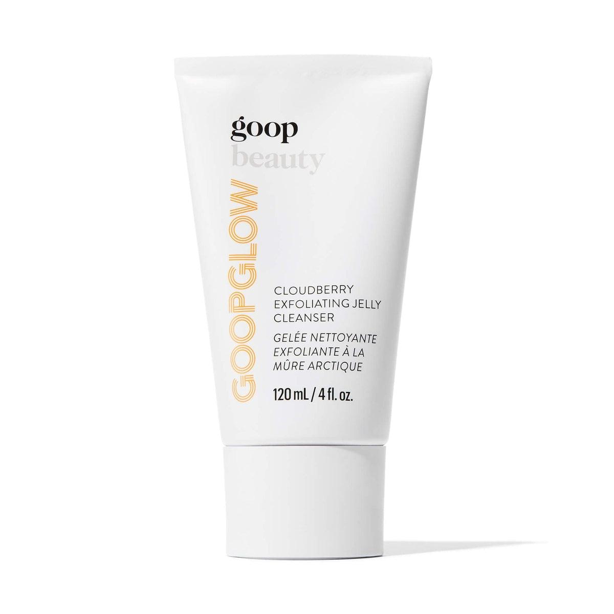 GOOPGLOW Cloudberry Exfoliating Jelly Cleanser - Gentle Face Wash for Sensitive Skin, Brightening & Hydrating Facial Cleanser - Perfect for Daily Skincare Routine & Makeup Removal