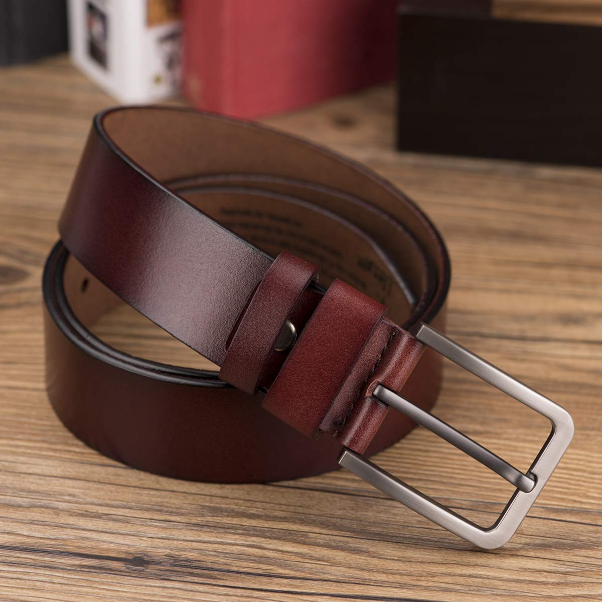 Personalized Leather Belts for Men - Genuine Leather Custom Belts with Engraving - Perfect Gift for Dad, Husband & Boyfriend - Ideal for Weddings, Anniversaries & Special Occasions