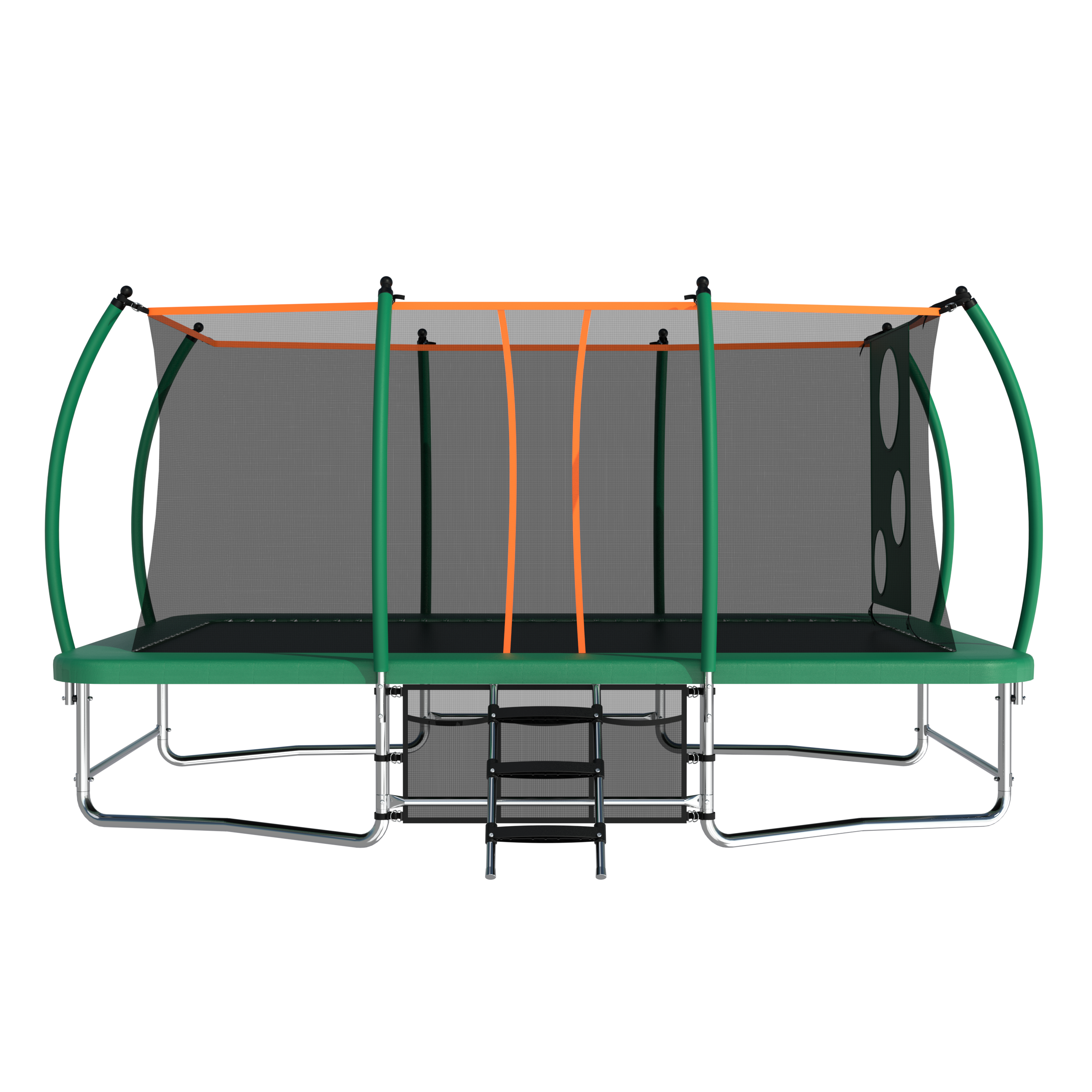 10X16FT Outdoor Square Trampoline for Kids & Adults - Heavy Duty Rectangular Bouncing Mat with Safety Net - Perfect for Backyard, Gym Training, and Family Fun Activities