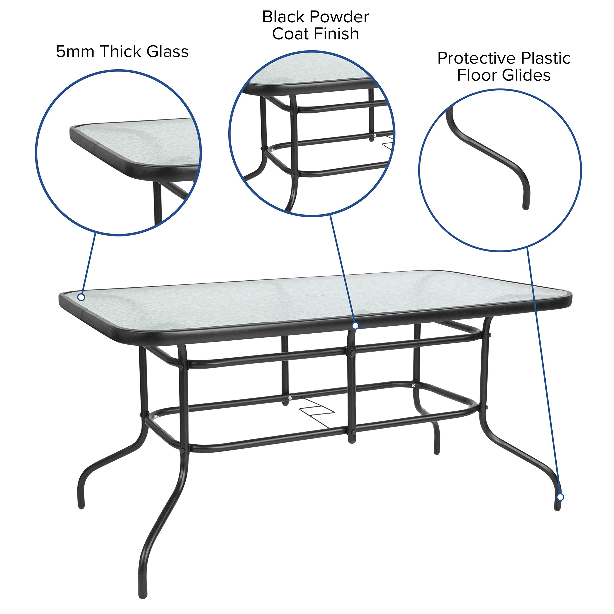 7-Piece Outdoor Patio Dining Set with 55