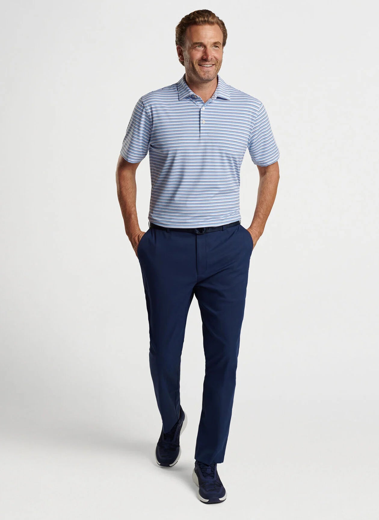 Peter Millar Men's Performance Short Sleeve Polo Shirt - Moisture Wicking, Breathable Fabric for Golf, Tennis & Casual Wear