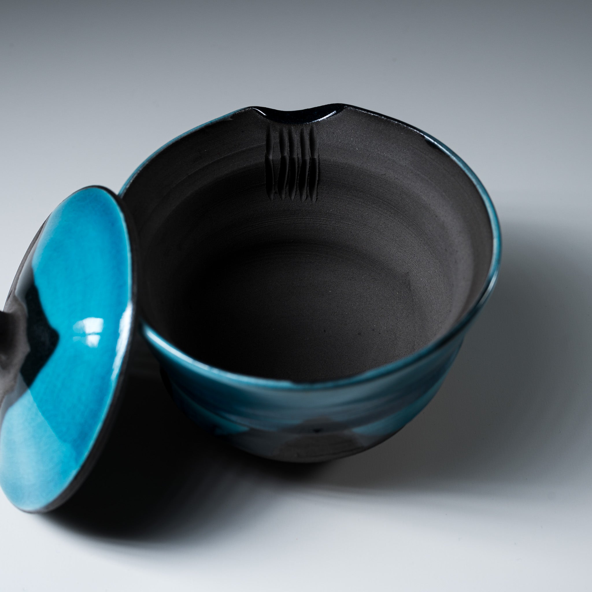 Premium NINSHU Houhin Teapot - Sou Ku (Blue Sky) Japanese Ceramic Teapot for Loose Leaf Tea | Perfect for Matcha, Sencha & Tea Ceremonies