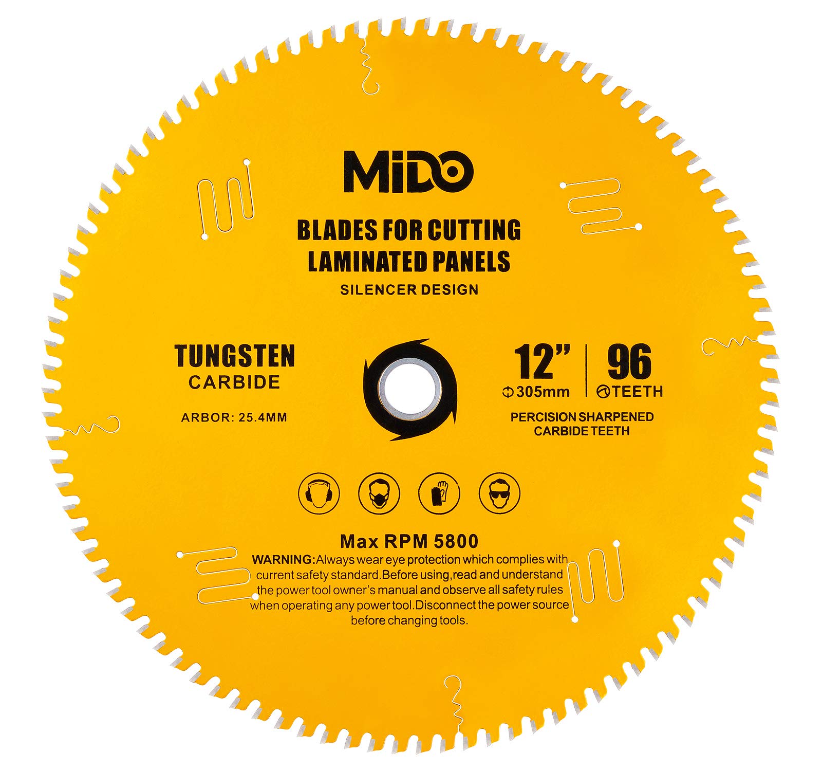 12 Inch 96-Tooth Miter Saw Blade with 1