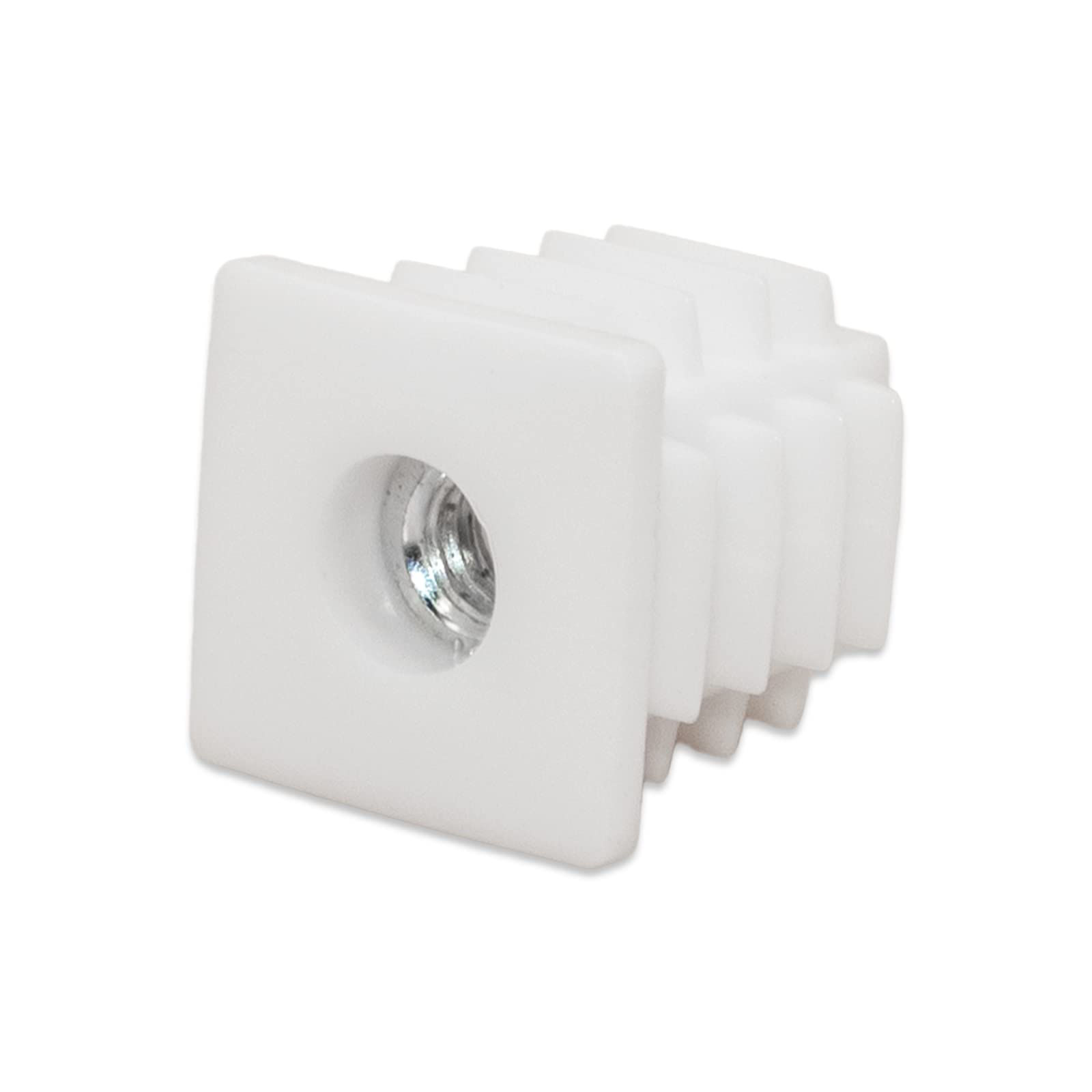 16 Pack M6 Thread Plastic Leveling Feet - 19x19mm (3/4