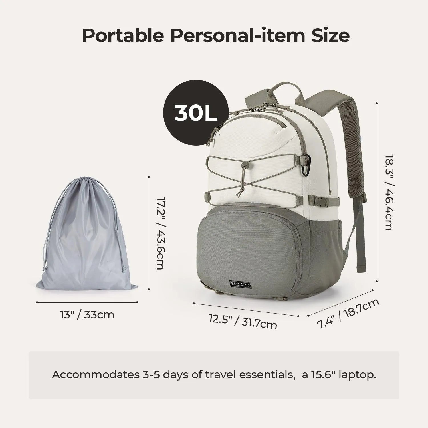 30L Waterproof Gym Backpack for Men & Women - Lightweight Sports Backpack for Workout, Running, Hiking & Travel - Durable Fitness Backpack with USB Charging Port