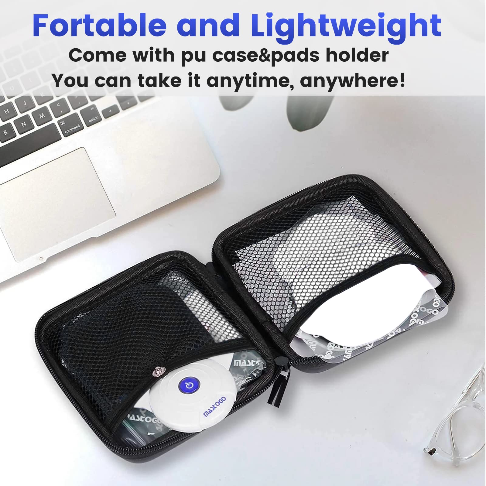 Wireless TENS & EMS Unit for Back Pain Relief - Bluetooth Muscle Stimulator Machine with APP Control for Shoulder, Leg, Neck Pain - Portable Pain Management Device for Home, Office & Gym Use