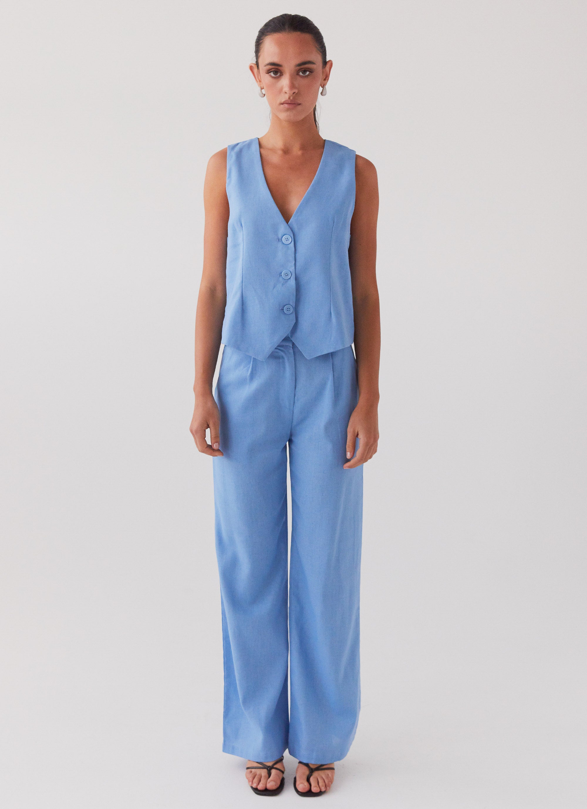 Garden Girls Linen Pants - Sea Breeze Color | Comfortable & Breathable Summer Casual Pants for Women | Perfect for Beach, Vacation & Relaxing Outdoors