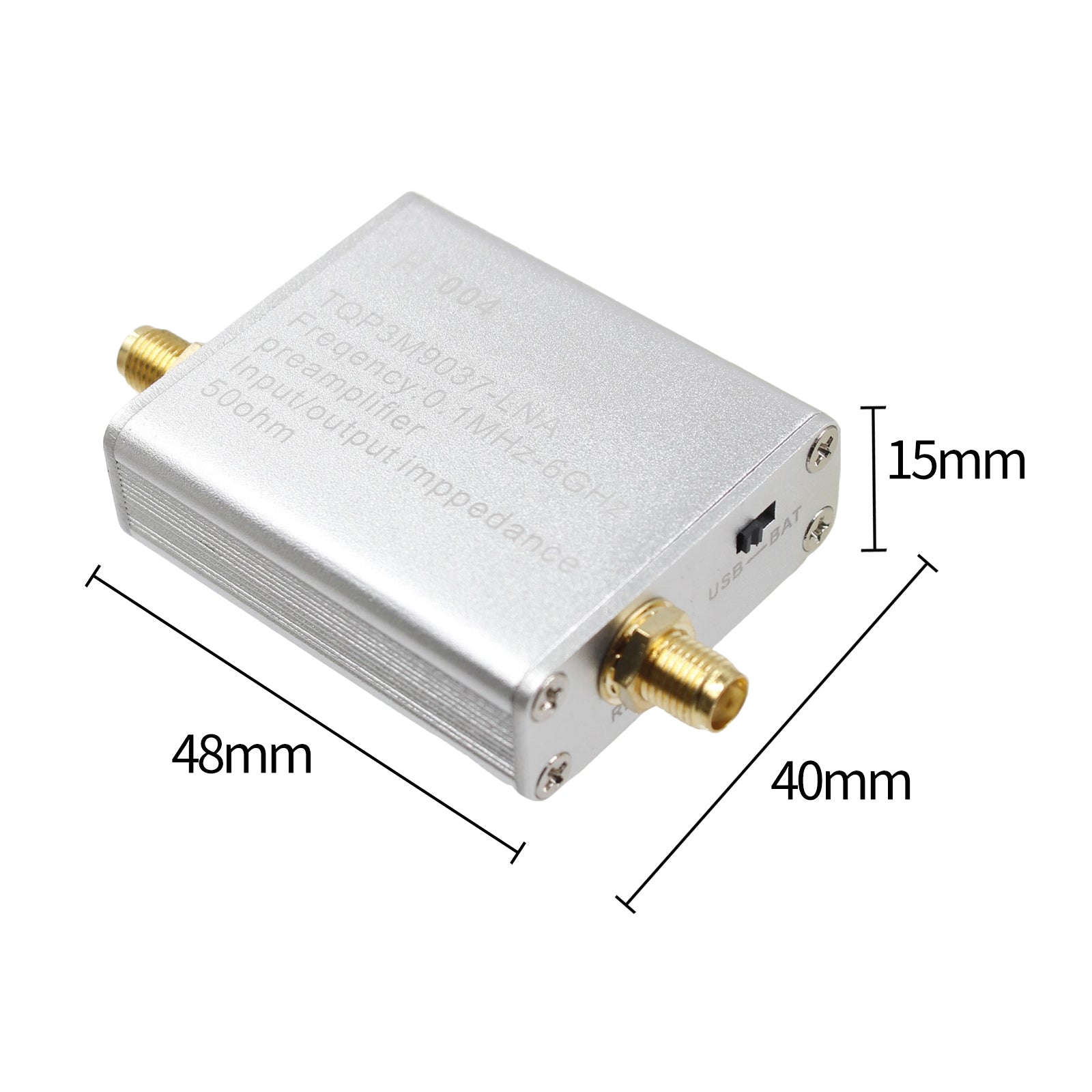 100K-6GHz HT004 Full Band Low Noise Amplifier 20dB High Gain RF Power Preamplifier for Ham Radio, Satellite Communication & Signal Boosting