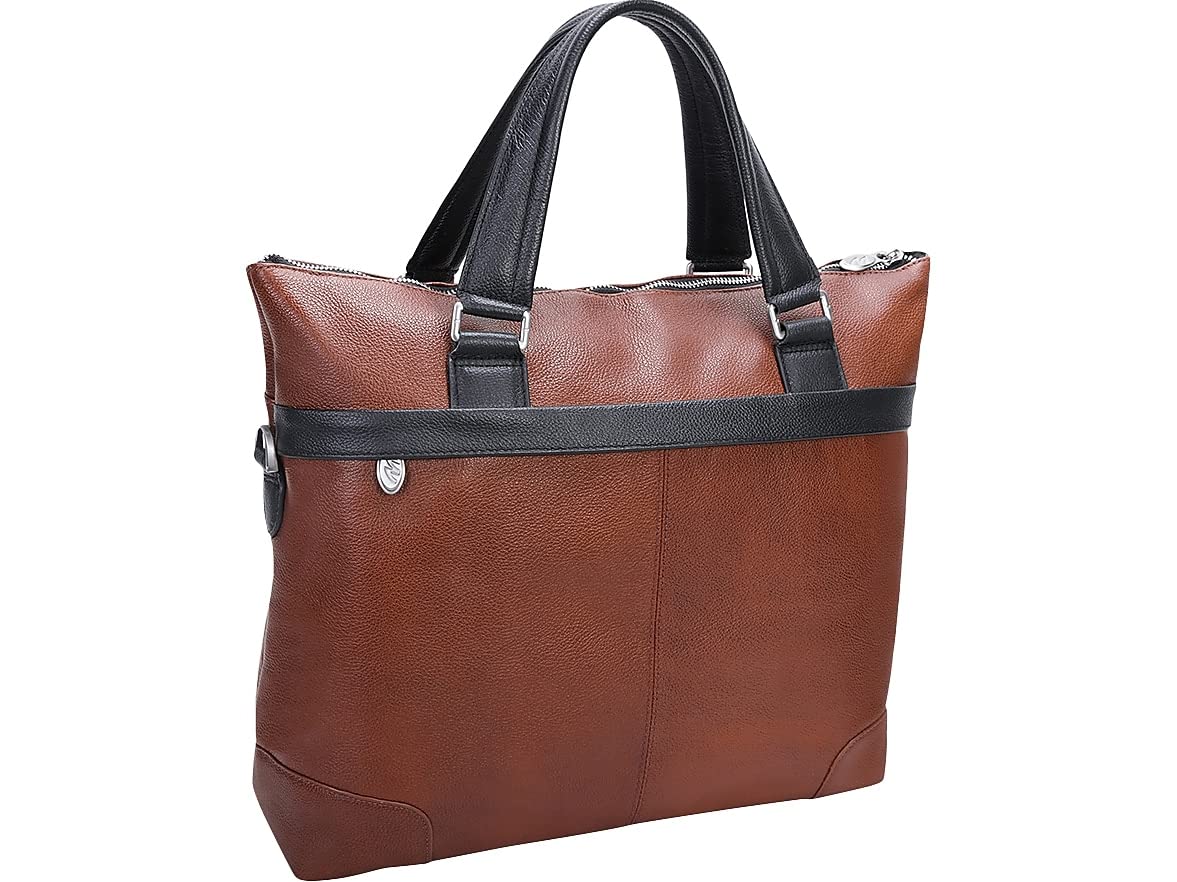 McKlein Eastward Genuine Leather Laptop Briefcase for 15.6 Inch & Tablet - Professional Business Messenger Bag for Work, Travel & Daily Commute