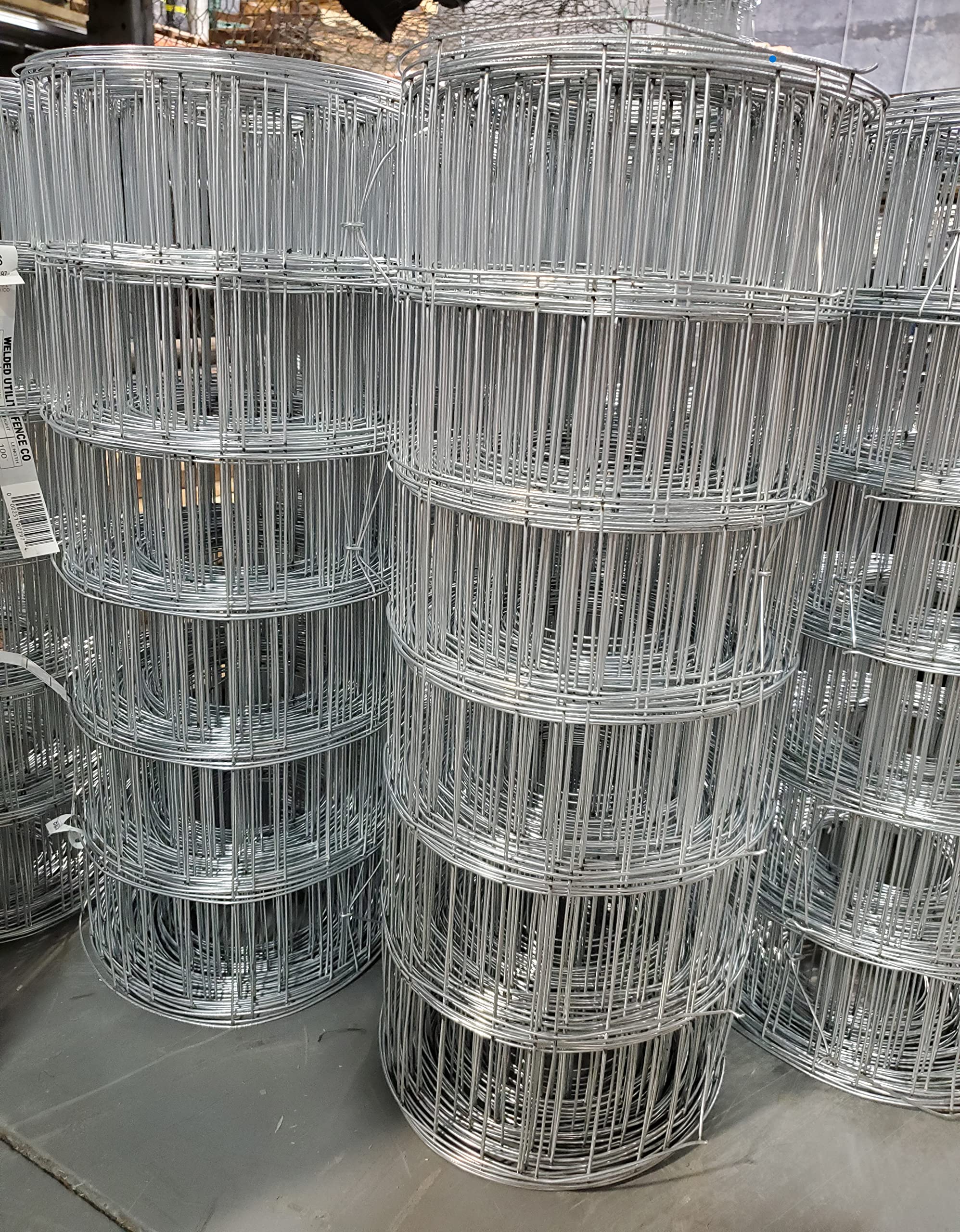 14-Gauge Galvanized Welded Field Fence Wire - 4x4 Inch Mesh, 24 in x 100 ft - Heavy Duty Farm Fencing for Livestock, Gardens & Property Protection