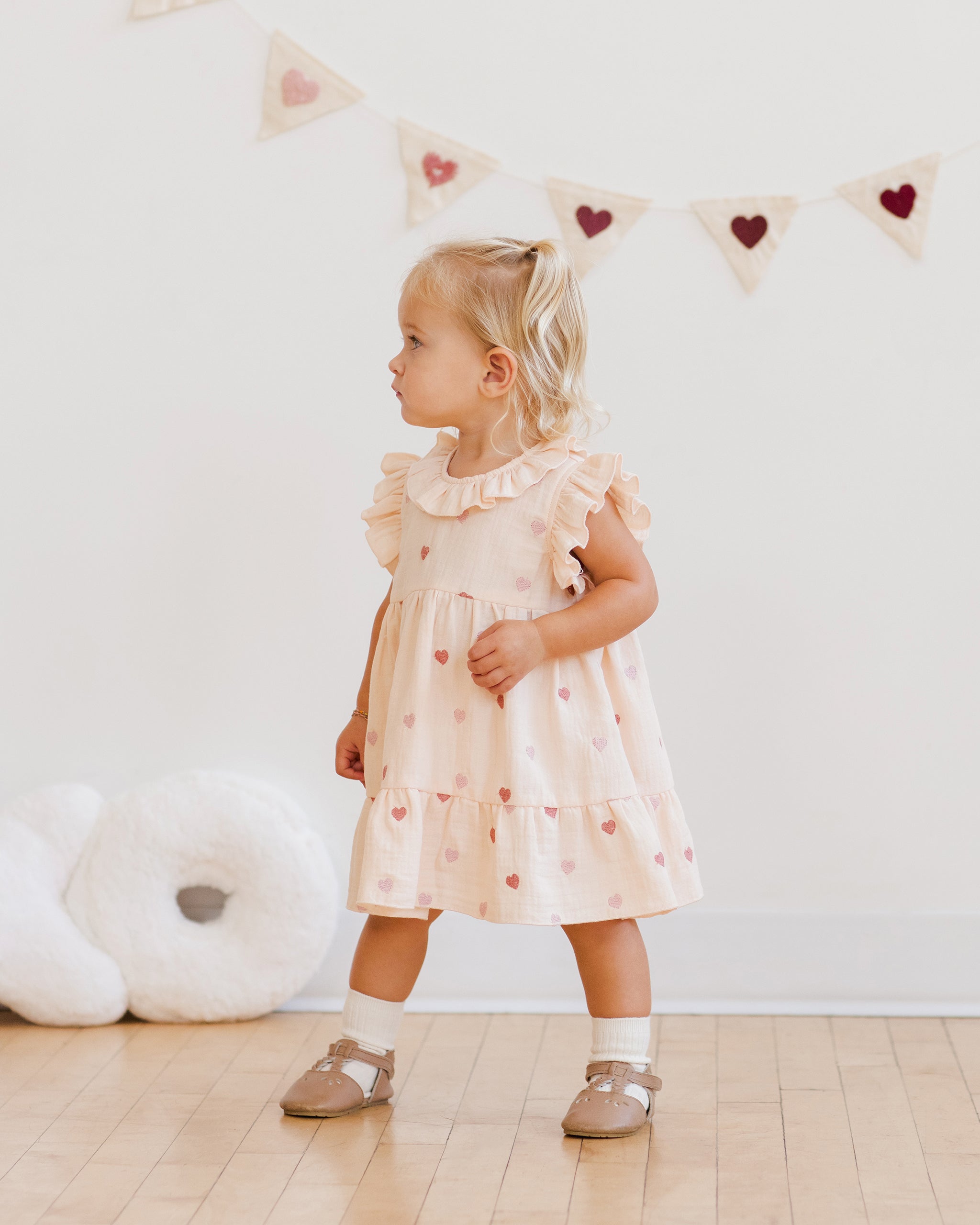 Charlotte Dress with Heart Embroidery - Elegant Floral Embroidered Summer Dress for Women | Perfect for Date Night, Garden Party & Vacation Outfits