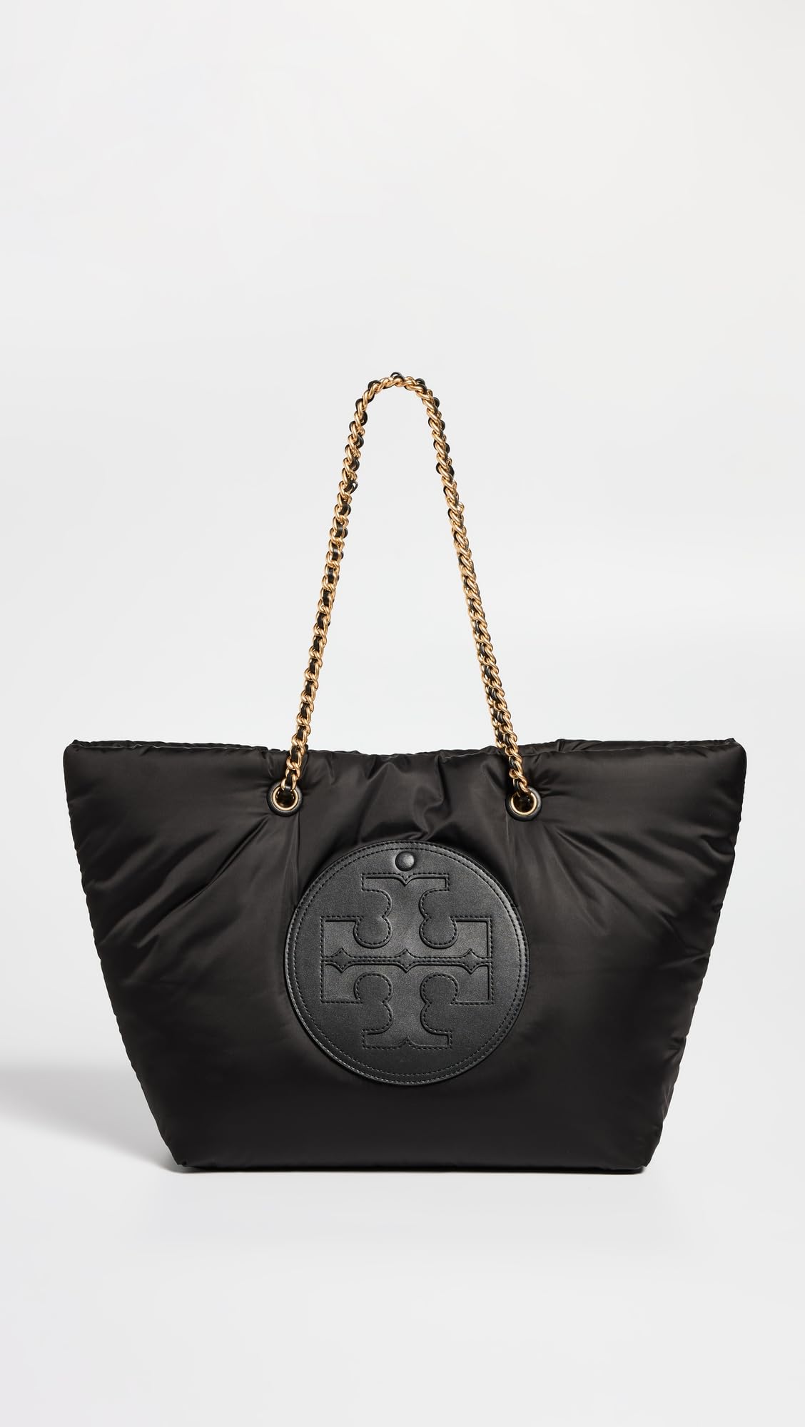 Tory Burch Women's Ella Puffy Chain Tote Bag - Stylish Leather Shoulder Bag for Work, Travel & Everyday Use