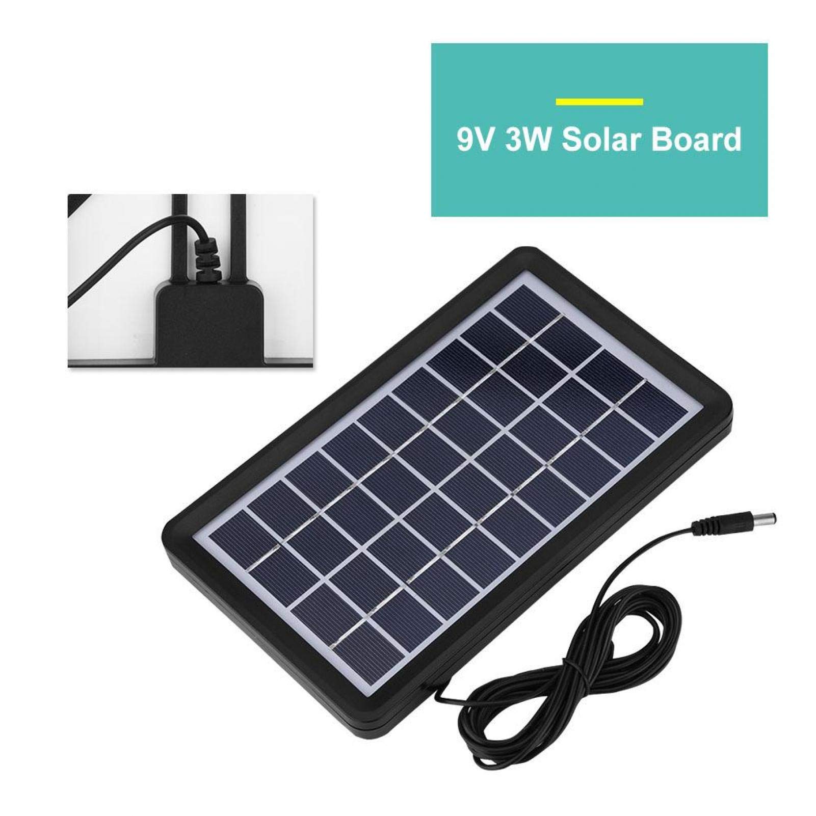 High-Efficiency 9V 3W Polycrystalline Solar Panel - 93% Light Transmittance for Battery Charging, Marine & RV Use | CiciGlow Solar Board for Boats, Camping & Outdoor Power Supply