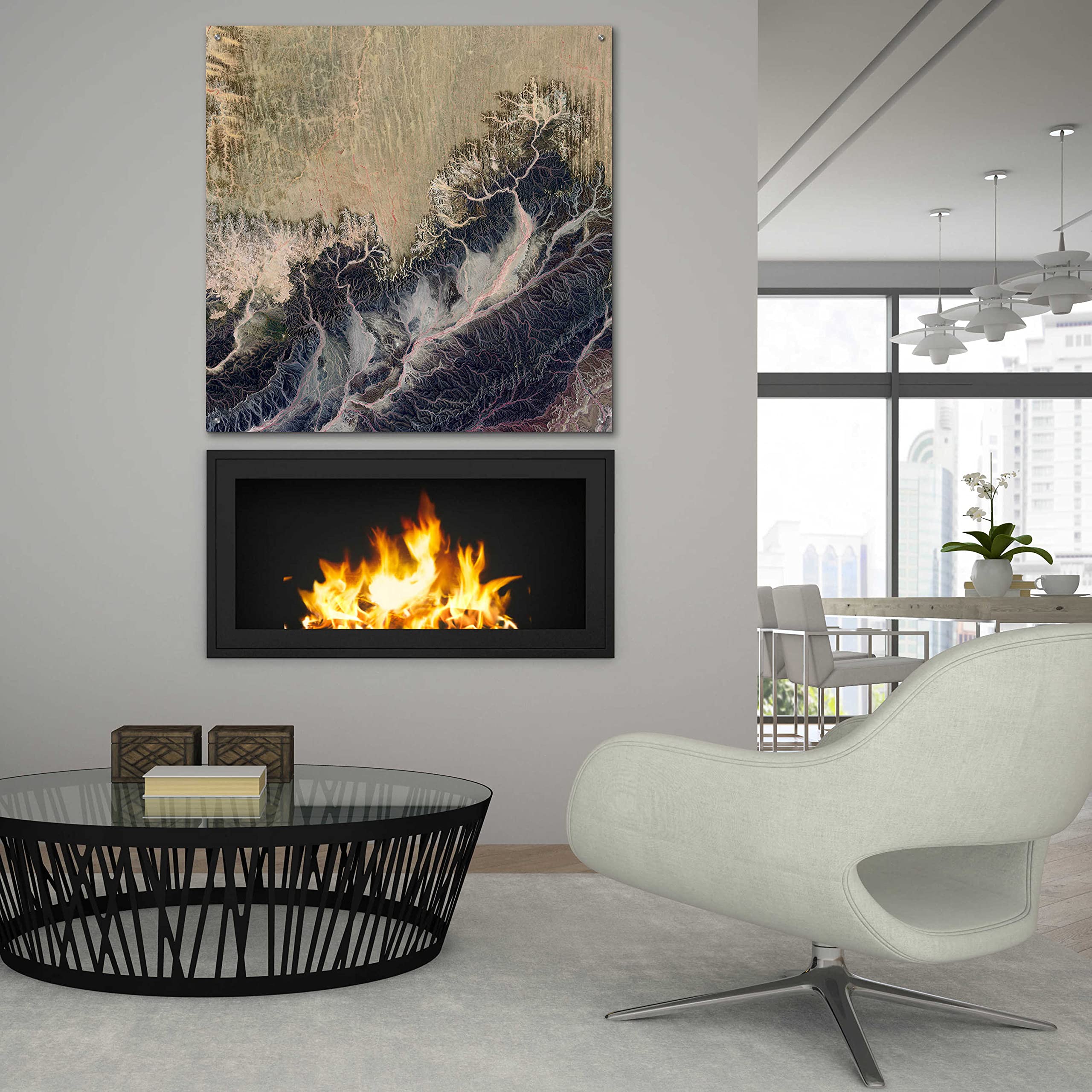 Epic Art 'Earth as Art: Irritated' - 36x36 Inch Modern Acrylic Glass Wall Decor | Stunning Home & Office Wall Art | Perfect for Living Room, Bedroom or Contemporary Spaces