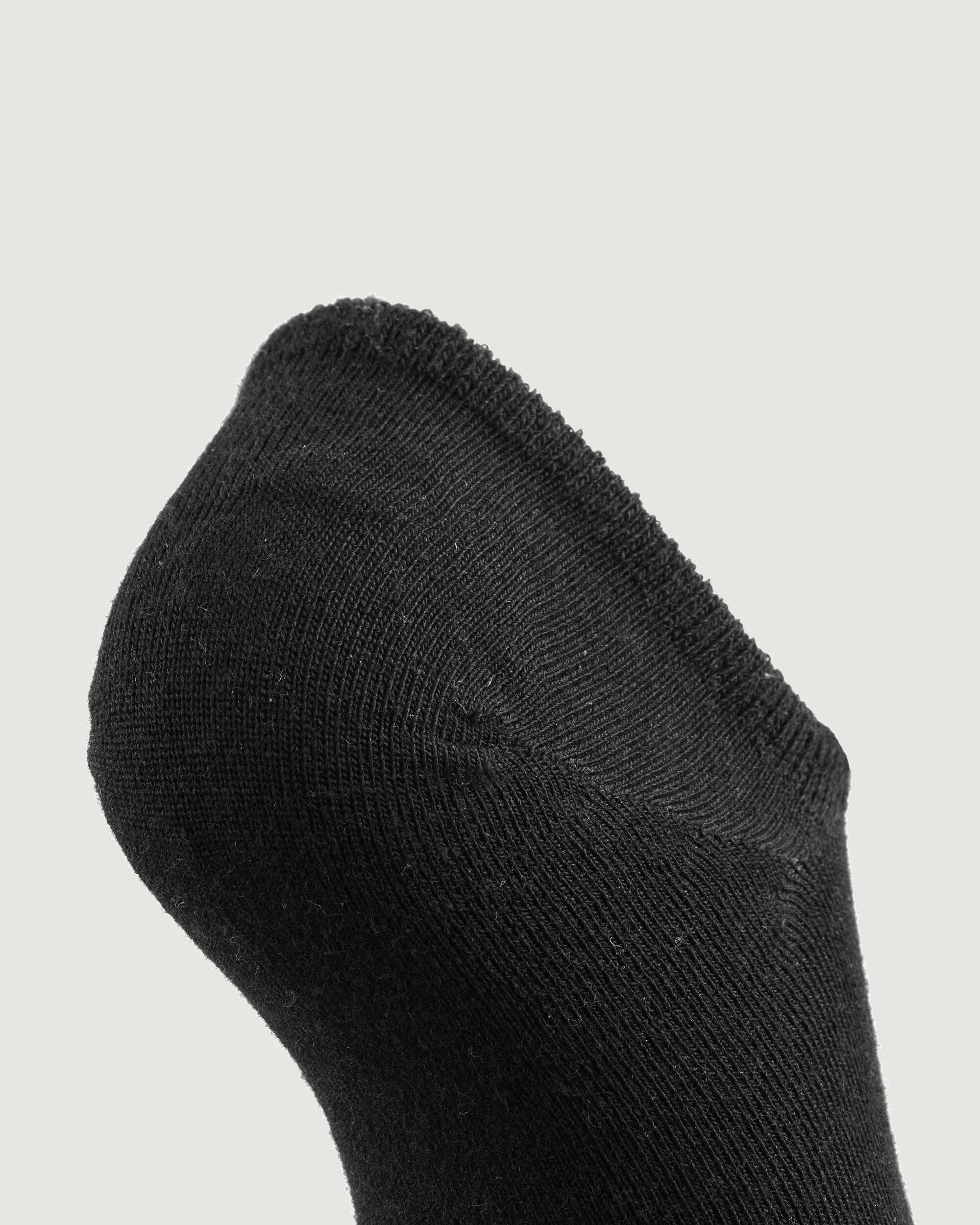 Premium Merino Wool No-Show Socks for Men & Women - Ultra Soft Breathable Invisible Liner Socks - Perfect for Running, Sneakers & Casual Wear - Black