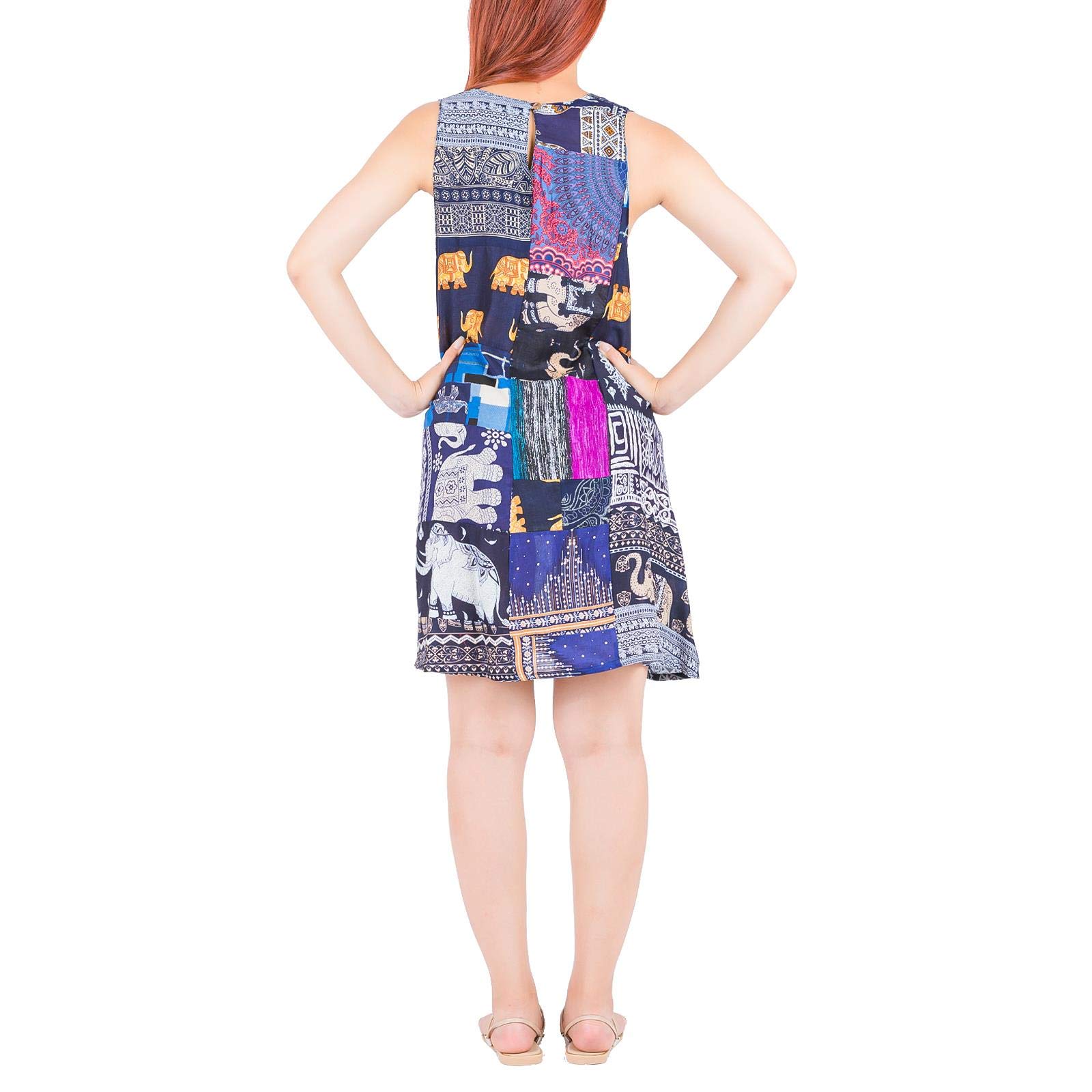 LOFBAZ Women's Sleeveless Summer Dress - Casual Beach Sundress for Vacation, Pool Party & Outdoor Activities | Flowy Comfortable Dress for Hot Weather
