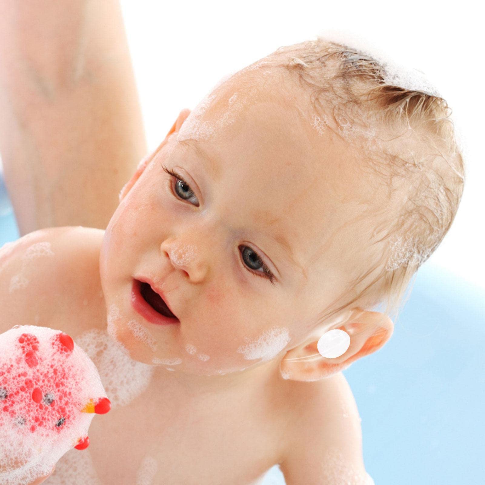 Waterproof Baby Ear Stickers - 120 Disposable Ear Covers for Shower, Swimming & Snorkeling | Soft Ear Protectors for Infants & Toddlers | Perfect for Bath Time, Pool Safety and Water Activities