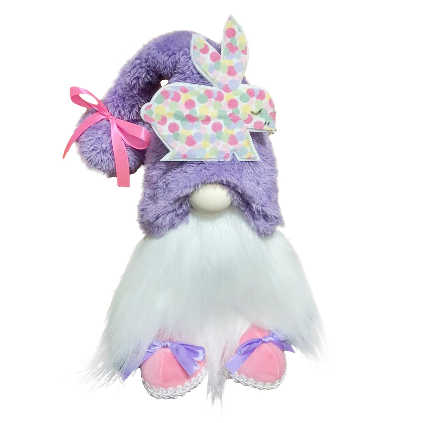 Easter Gnome Plush Bunny Doll - Holiday Decorations for Spring, Easter Bunny & Rudolph Ornaments - Perfect for Easter Basket Stuffers, Home Decor, and Party Favors