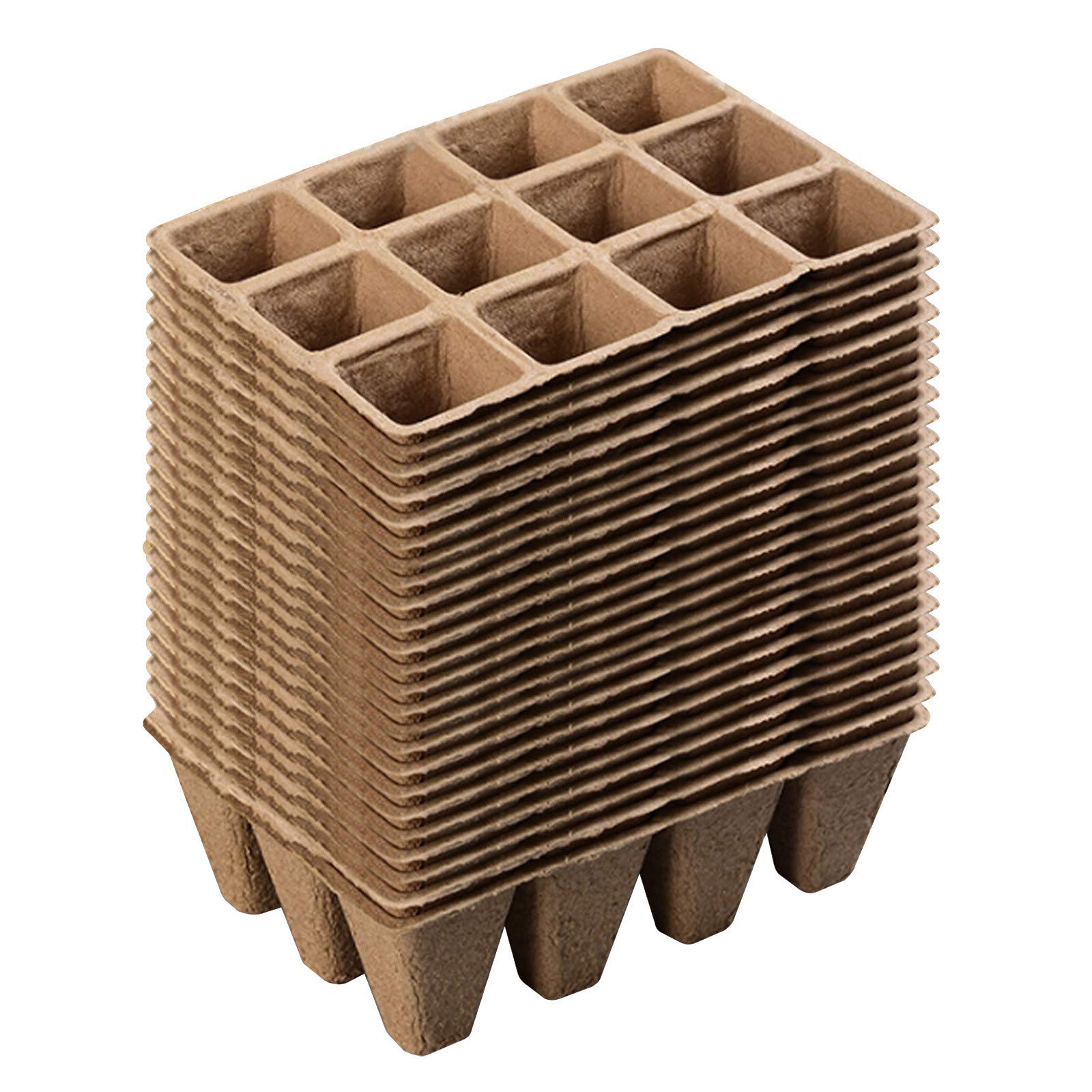 Organic Peat Seed Starter Tray - Biodegradable Plant Pots & Seedling Trays for Indoor Gardening | Perfect for Herbs, Vegetables & Flower Germination | Eco-Friendly Paper Pulp Starter Kit (TQ9)