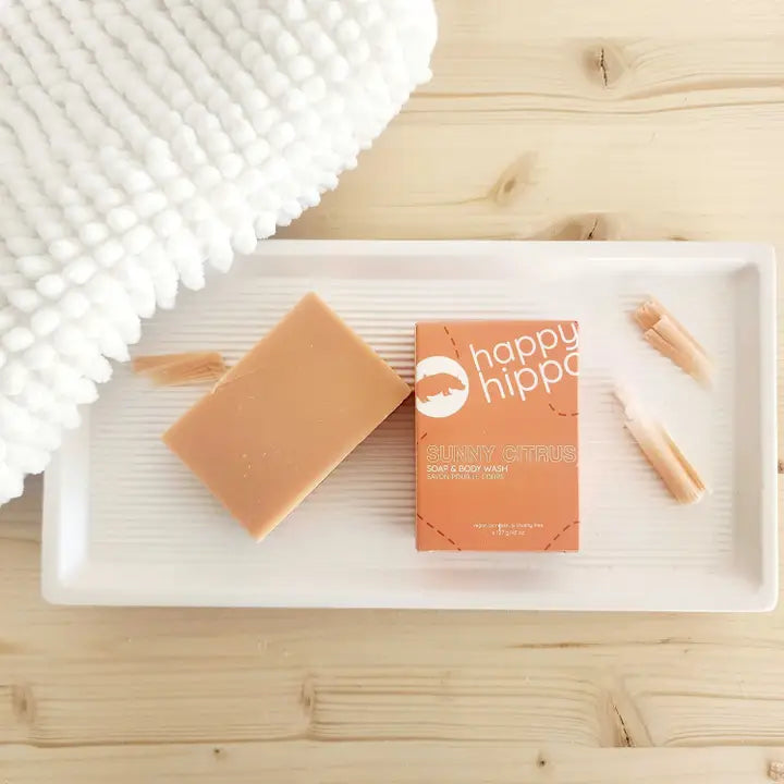 Happy Hippo Handmade Soap Bar - Natural & Organic Soap for Sensitive Skin - Perfect for Daily Bathing, Gifts & Travel
