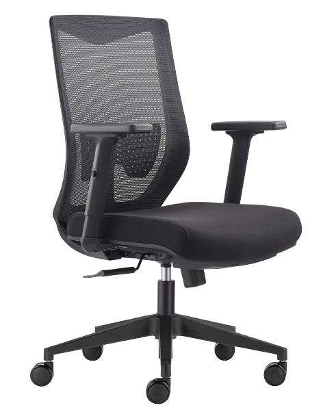 GIBBS Ergonomic Mesh Back Office Chair - Adjustable Height, Lumbar Support for Home & Office Workspace, Comfortable Desk Chair for Long Hours Sitting