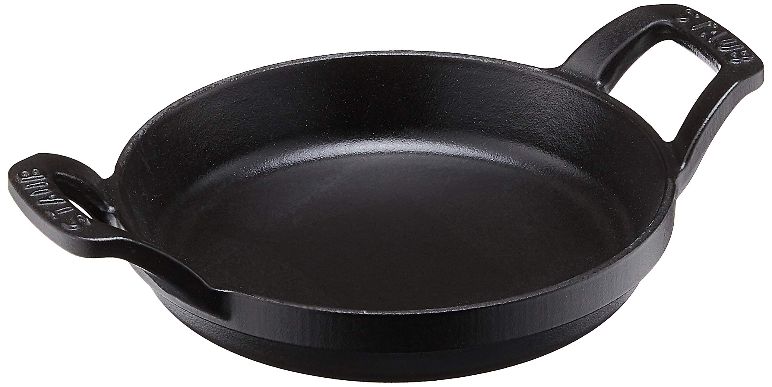 Staub 6-inch Round Cast Iron Gratin Baking Dish - Matte Black, Made in France | Perfect for Casseroles, Desserts & Oven-to-Table Serving