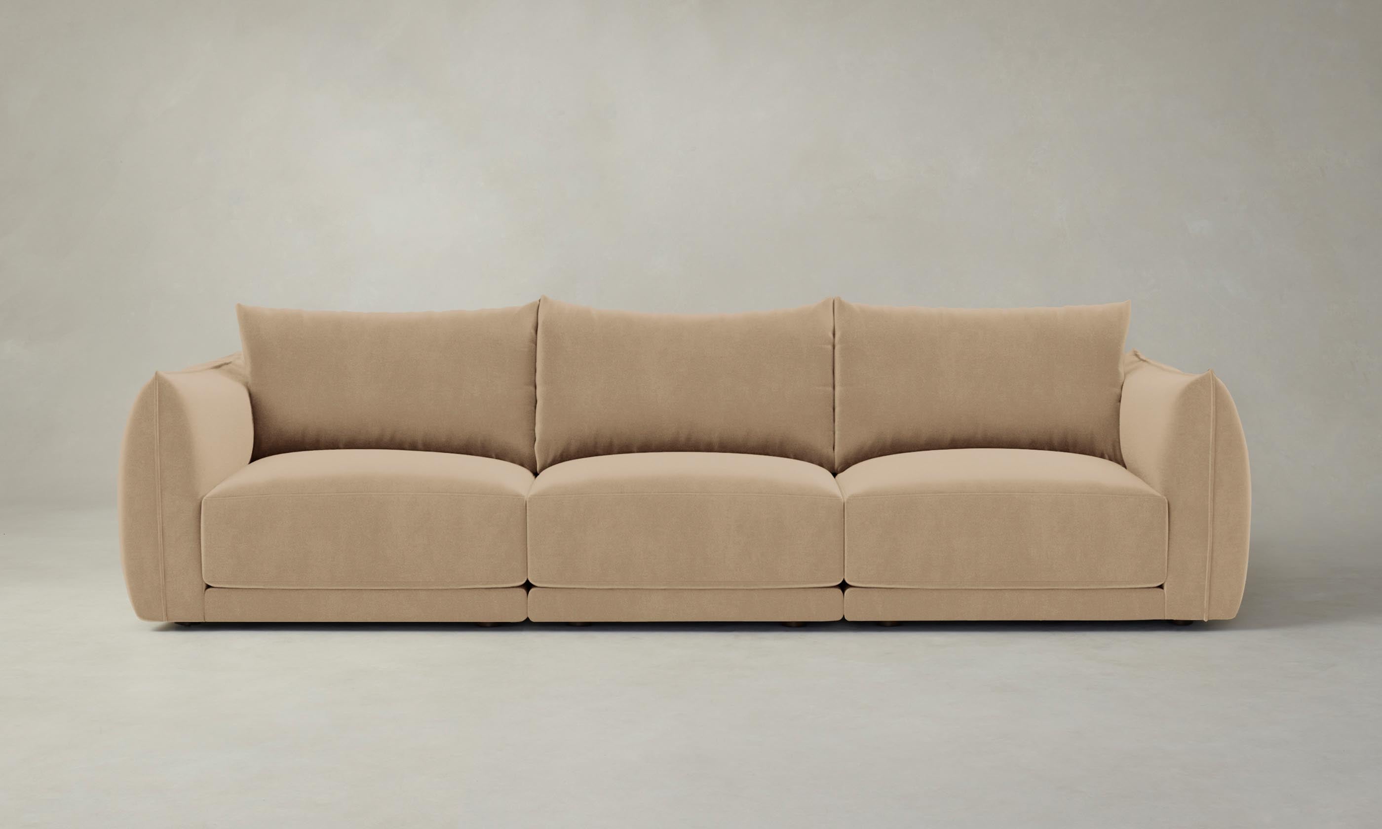 Premium Jones Modular Sofa in Luxurious Mohair Almond Fabric - Perfect for Living Room, Lounge & Modern Home Decor
