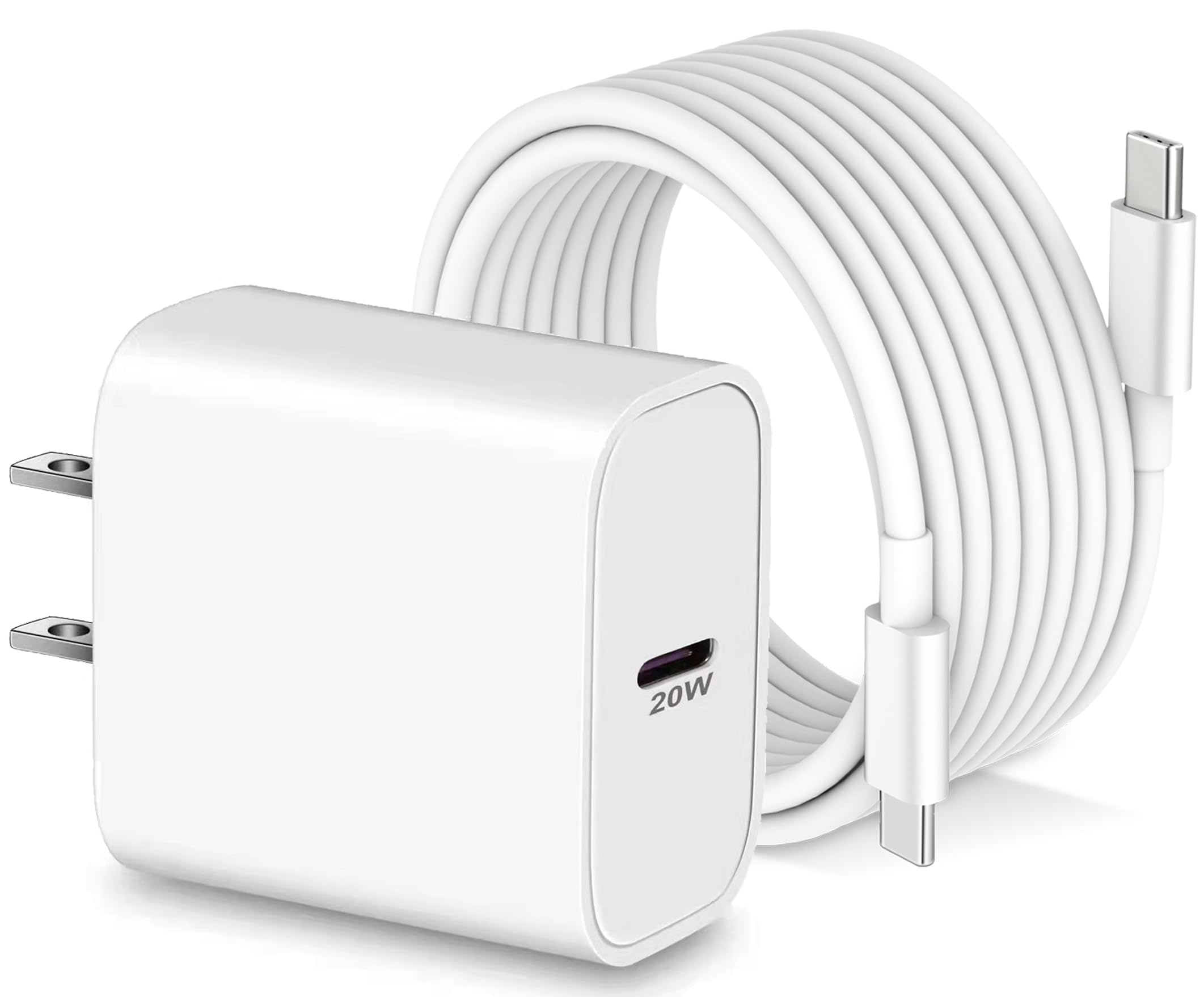 Fast Charging USB C iPad Charger - Compatible with iPad Pro 12.9/11 inch, iPad Air 5th/4th Gen, iPad 10th Gen, iPad Mini 6 & iPhone 15 Series | Includes PD Wall Charger & 6FT USB C Cable - Perfect for Home, Office & Travel Charging