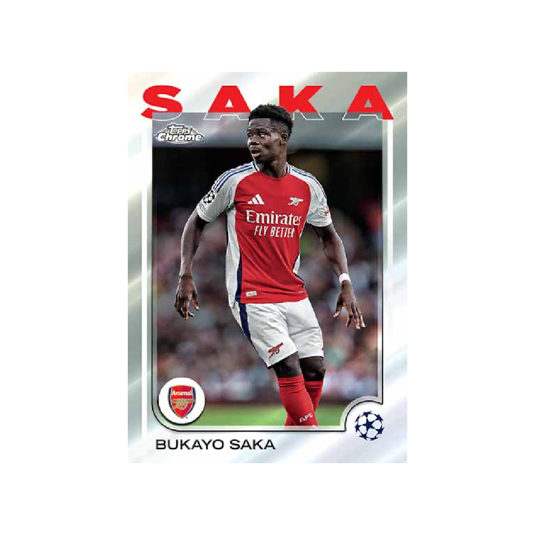 Topps Chrome UEFA Club Competitions UCC 2024-25 Hobby Box - Soccer Trading Cards for Collectors & Fans - Perfect for Sports Memorabilia Collections & Gifts