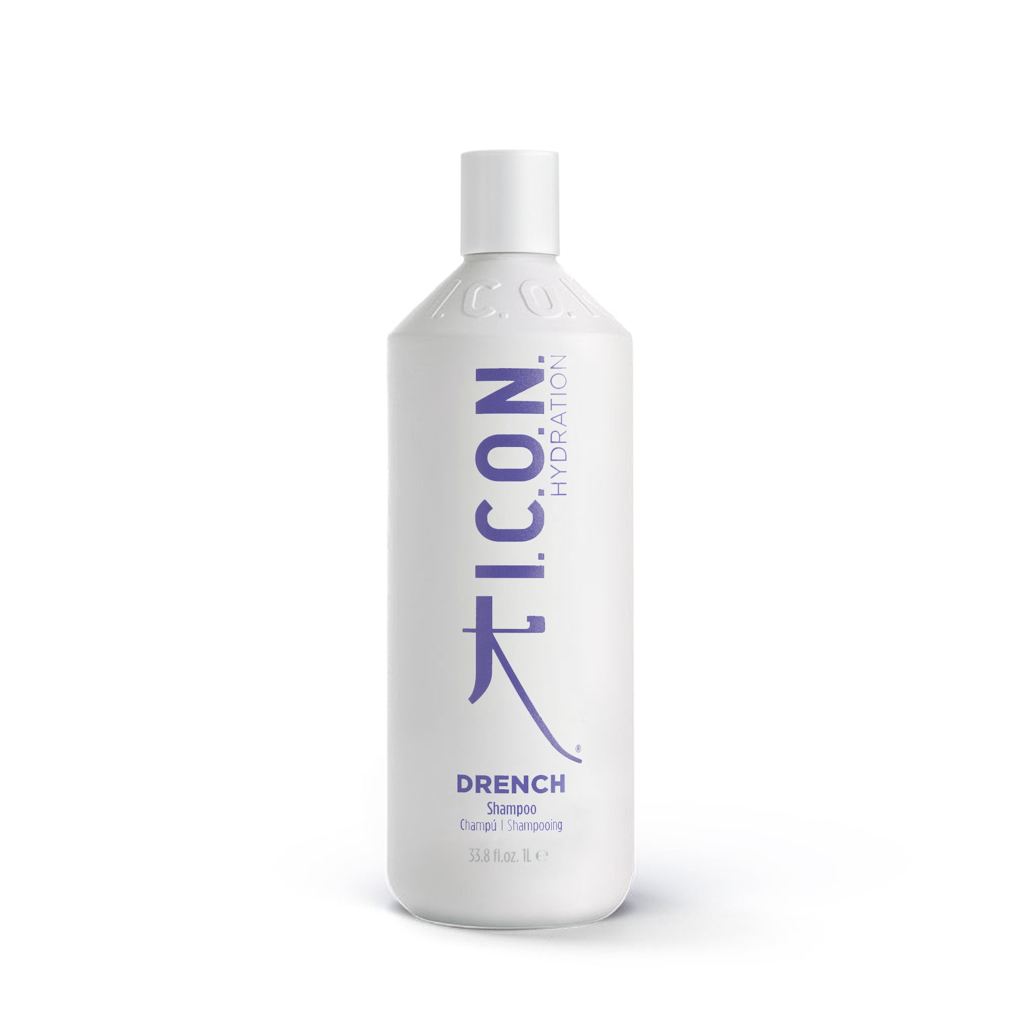 I.C.O.N. Drench Hydration Shampoo for Dry Damaged Hair - Moisturizing & Repairing Hair Care - Perfect for Color-Treated & Chemically Processed Hair - Salon Quality Hydrating Shampoo for Daily Use at Home