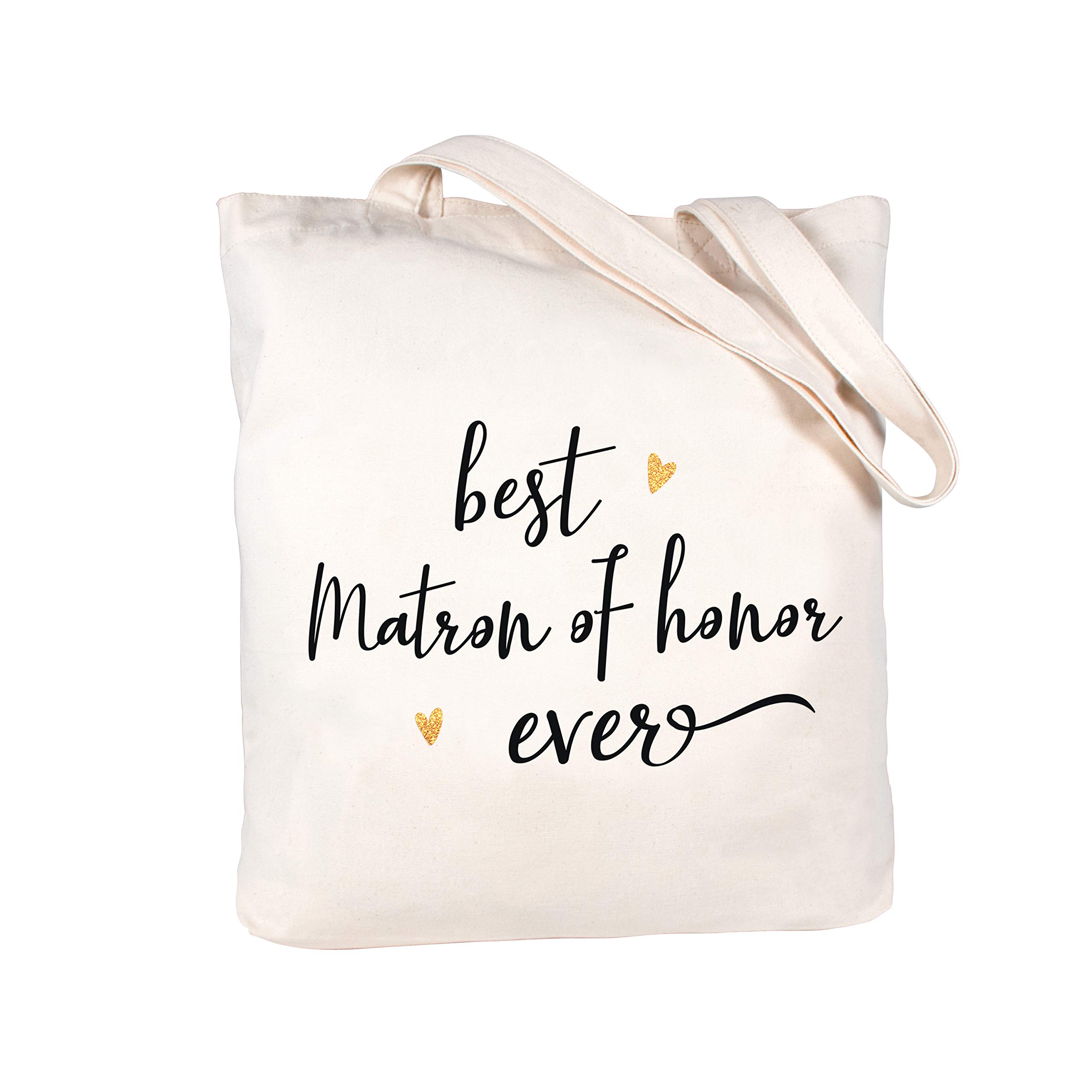 CARAKNOTS Women's Canvas Tote Bag - Best Bridesmaid Gift for Weddings & Bridal Showers | Cotton Wedding Party Gift Bag for Bachelorette, Rehearsal Dinners & Bridal Events