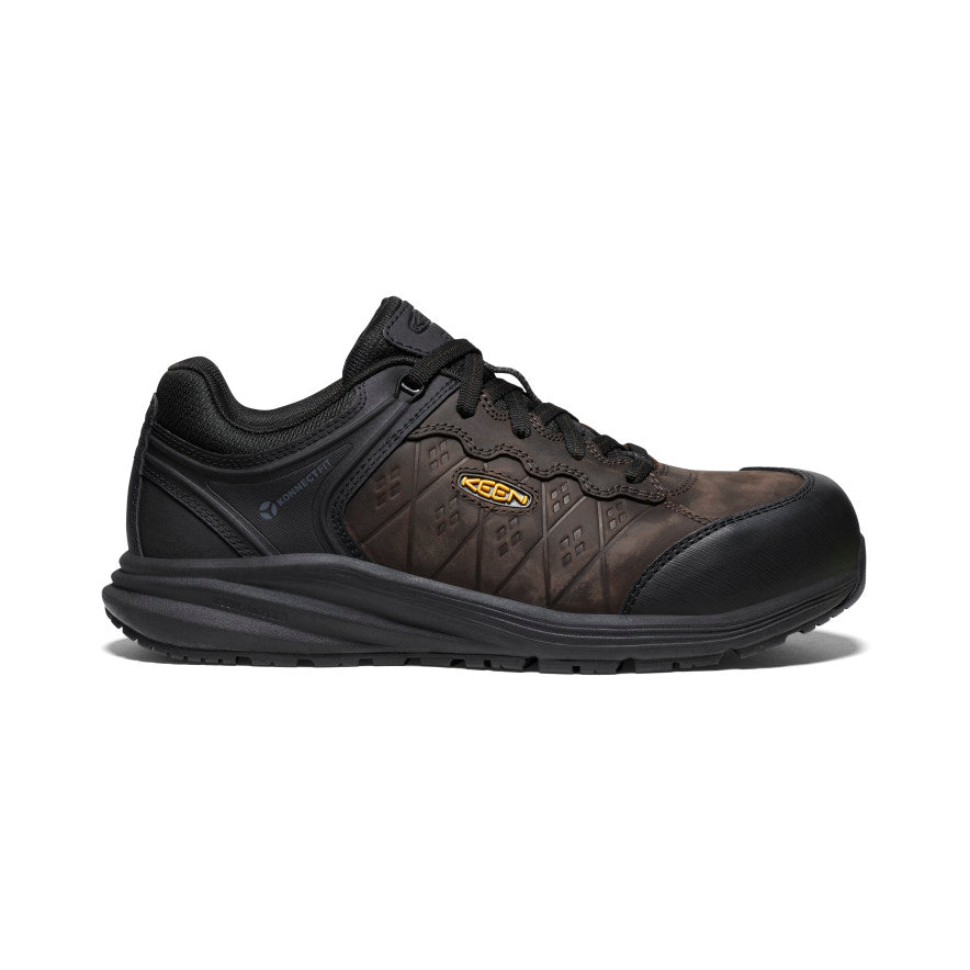 Men's Vista Energy+ ESD Safety Shoes with Carbon Toe - Coffee Bean/Black | Slip-Resistant Work Boots for Construction & Warehouse Use