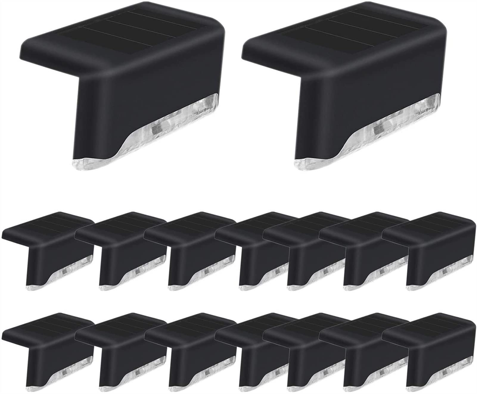 ENDFF 4/8/16 Pack Solar Powered LED Deck Lights - Waterproof Outdoor Step & Path Lighting for Garden, Yard, Balcony, Fence, Stairs | Auto On/Off Sensor | Weatherproof Landscape Lighting for Nighttime Safety & Ambience