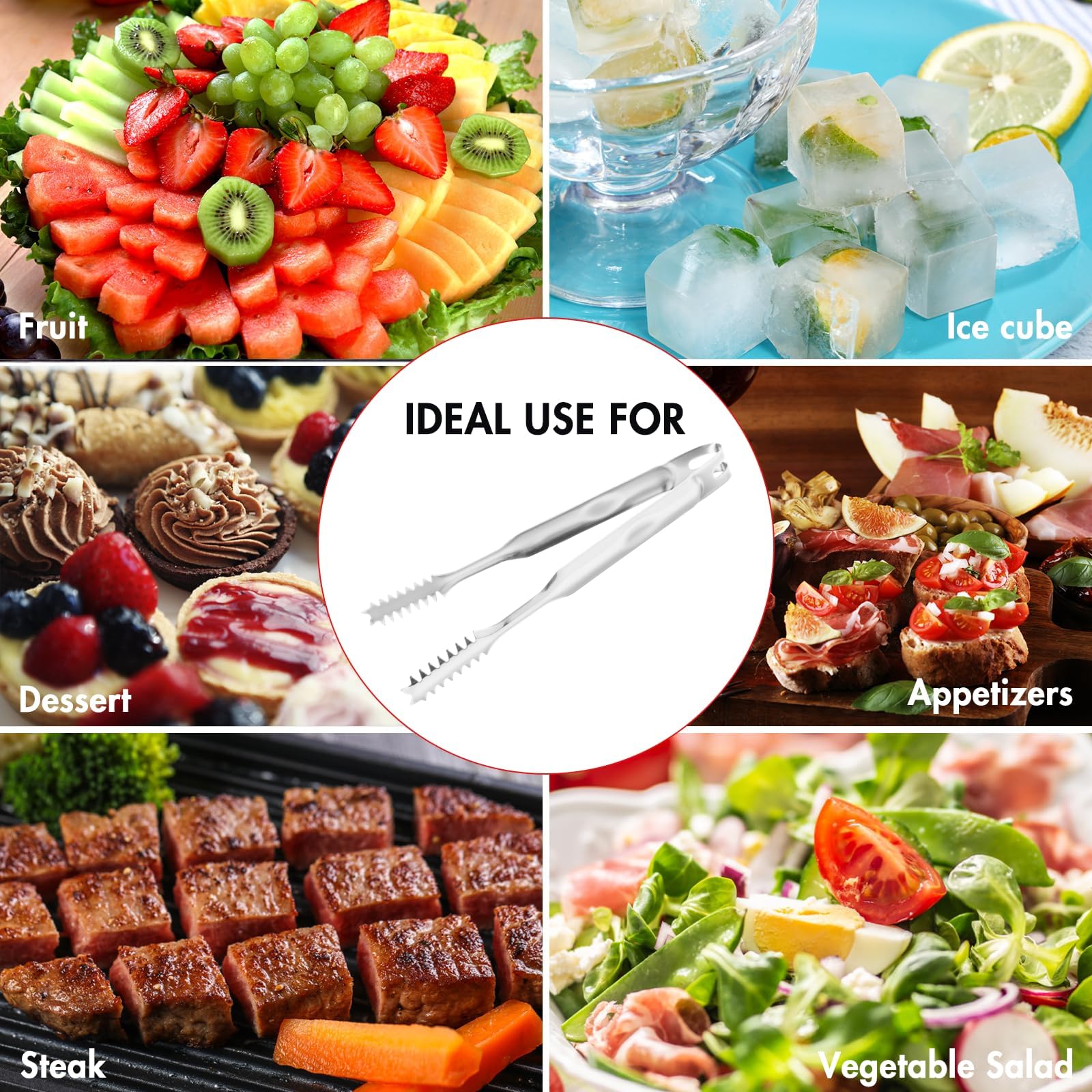 30-Piece Stainless Steel Silverware Set for 4 - Includes Knives, Spoons, Forks, Food Tongs & Metal Straws | DSNN Premium Kitchen Cutlery Set | Perfect for Dining, Entertaining & Eco-Friendly Living