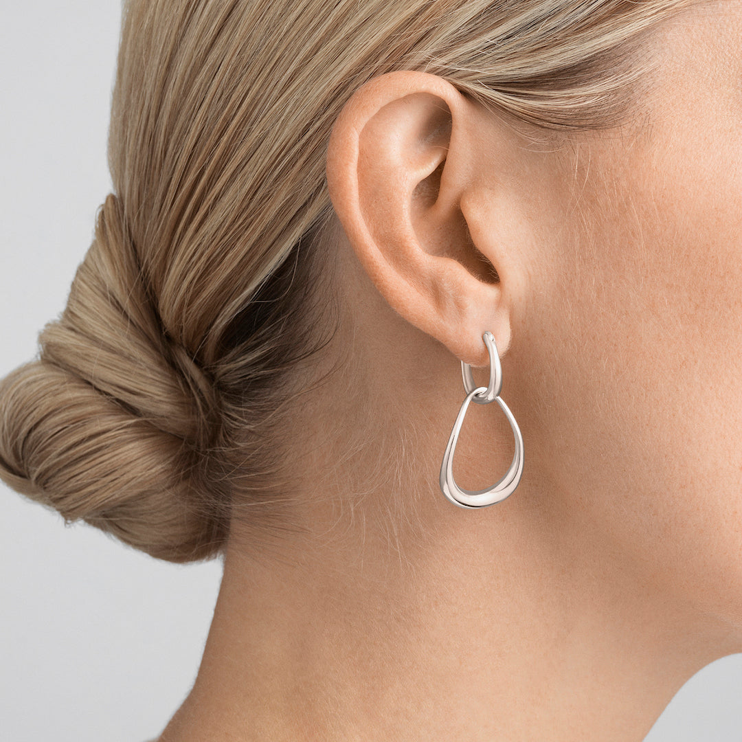 Silver Interlocked Offspring Earrings - Elegant & Dainty Jewelry for Women - Perfect for Everyday Wear, Date Nights & Special Occasions