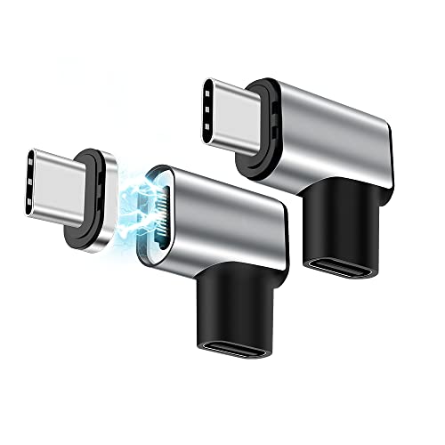 magnetic usb c adapter right angle 2pack