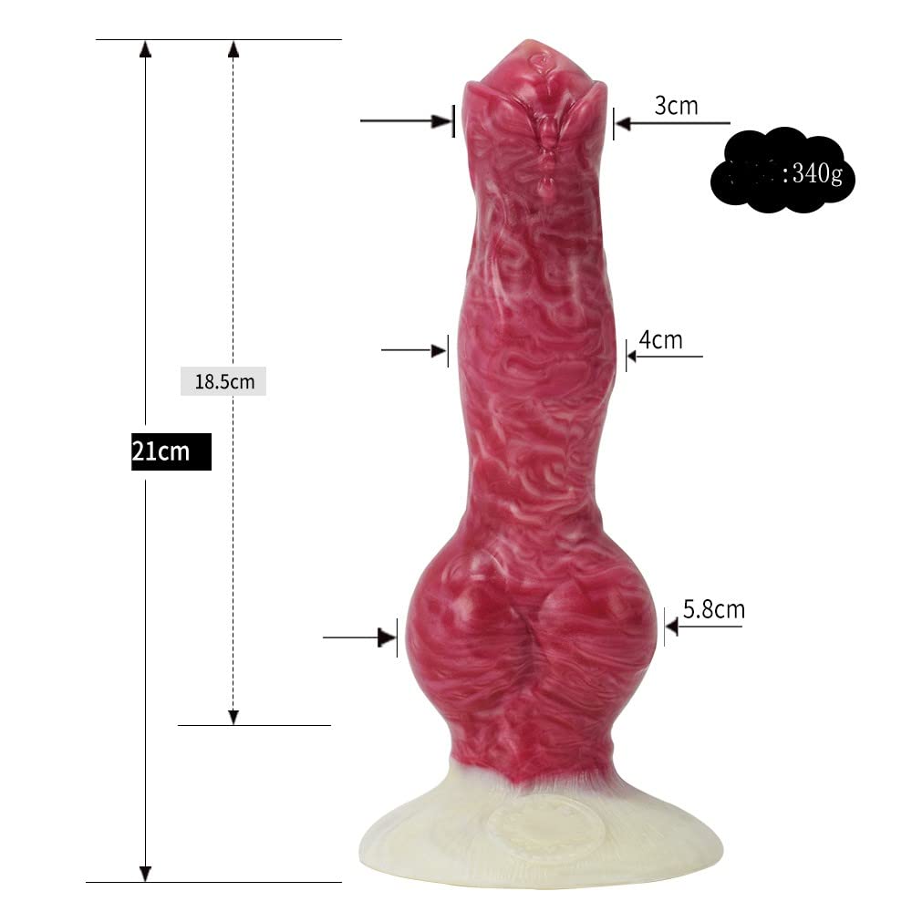 Premium Liquid Silicone Alien/Fido Dildo with Strong Suction Cup - Realistic BeHorny Adult Sex Toy for Solo Play & Couples Intimacy - Waterproof & Body-Safe for Shower, Bedroom & BDSM Scenes