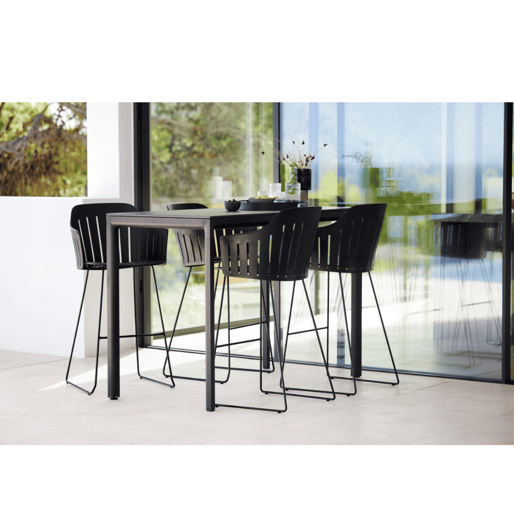 Premium Outdoor Bar Stool - Heavy Duty Patio Bar Chair with Backrest, Weather-Resistant & Comfortable for Garden, Deck, Poolside & Outdoor Dining