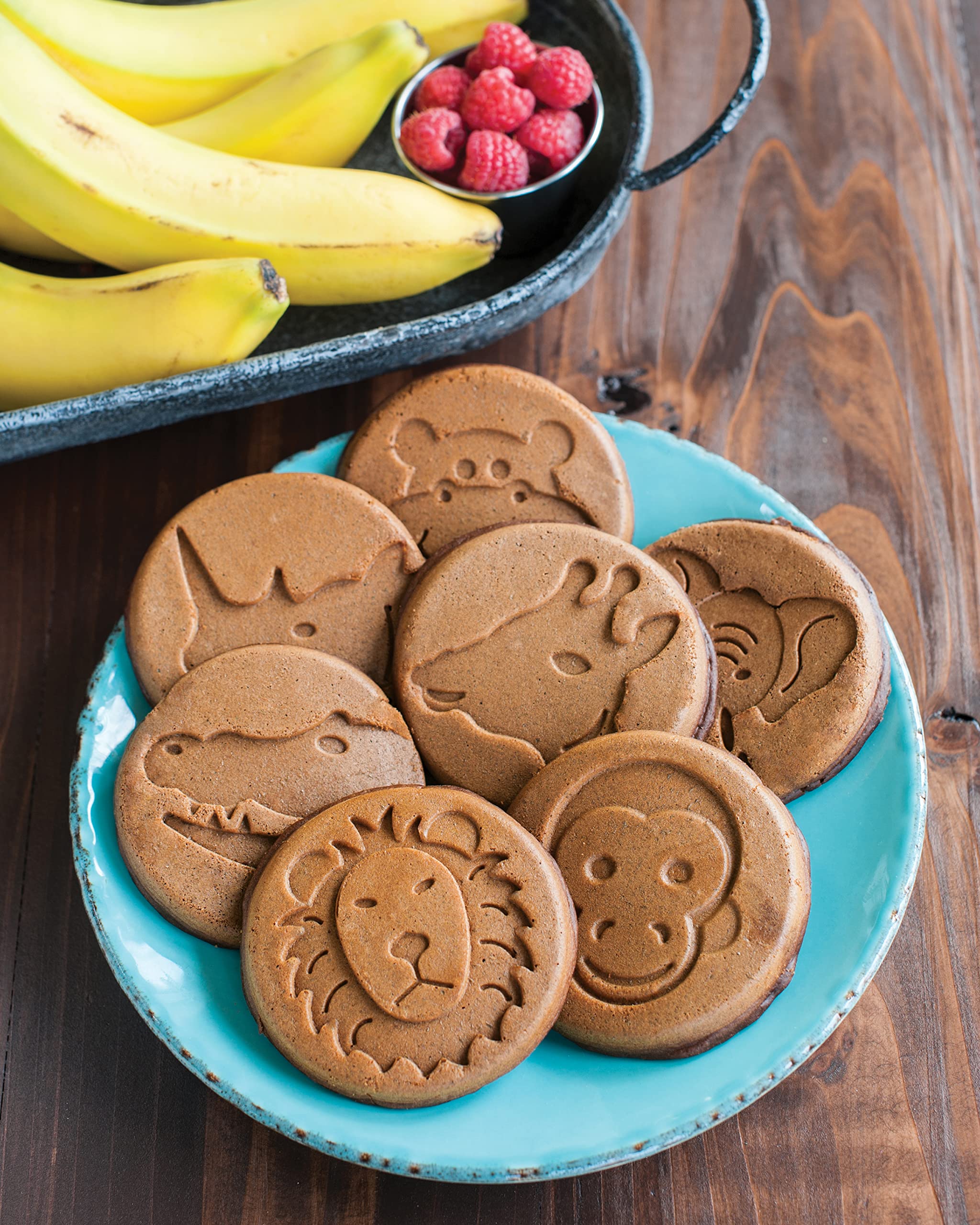 Nordic Ware Zoo Friends Pancake Pan - Nonstick Animal Shaped Breakfast Griddle for Kids - Perfect for Fun Family Pancakes, Waffles & Egg Cooking