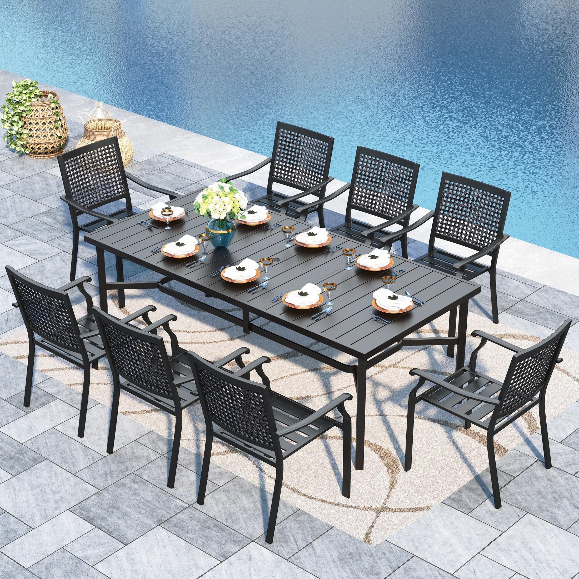 Sophia & William 9-Piece Outdoor Dining Set - 82.7
