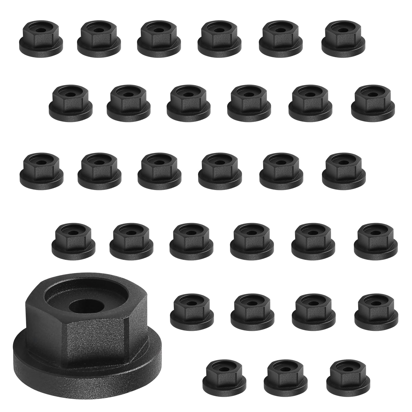 32 Pcs Hex Cap Nut Set - Outdoor Grade Hex-Head Washers & Screw Hardware Fasteners - Durable Stainless Steel Nuts and Bolts for Furniture, Machinery, and DIY Projects