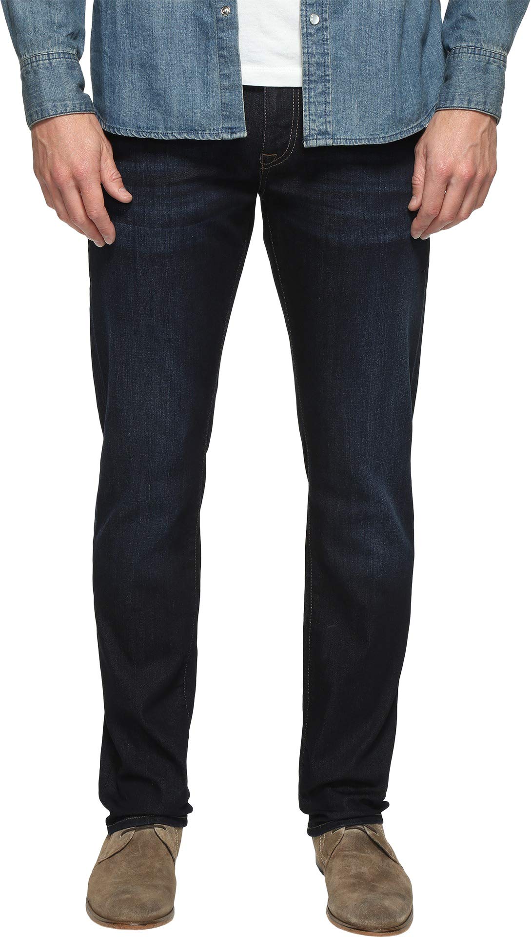 Mavi Marcus Men's Slim Straight Jeans - Dark Wash Denim Pants for Men | 33W x 34L | Comfortable & Stylish for Casual Wear, Office & Night Out