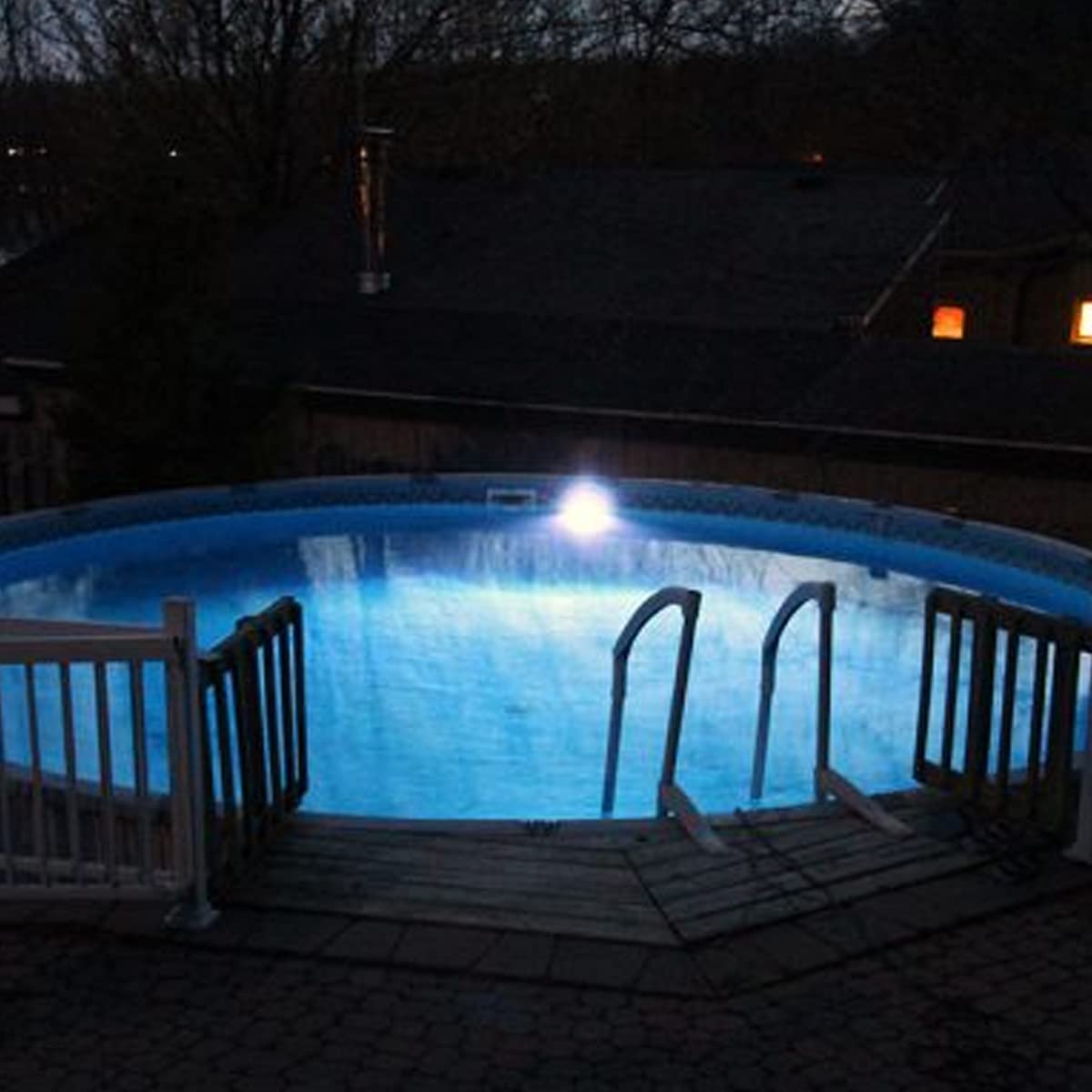 Innovalite LED Solar Powered Wall Mounted Light for Above Ground Swimming Pool - Waterproof Outdoor Lighting with Natural White LEDs | Eco-Friendly Solar Energy | Easy Installation for Patio, Garden & Backyard Decor