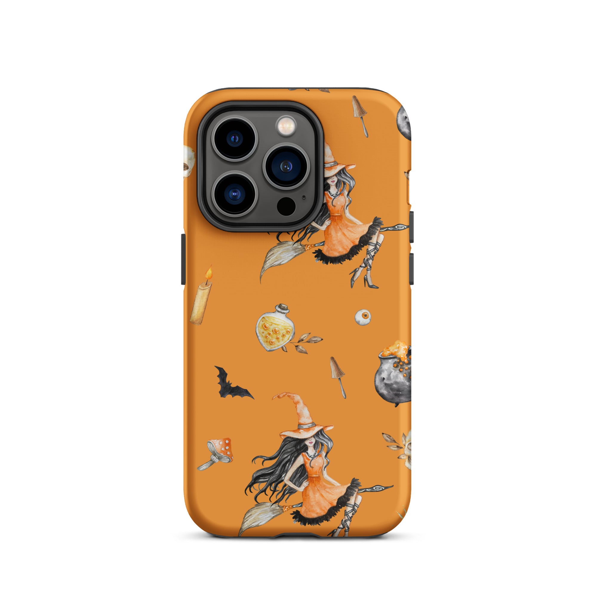 Premium Witch's Broomstick iPhone Case - Durable Protective Cover for iPhone 13/14/15 Pro Max - Perfect for Halloween, Cosplay & Witch-Themed Parties