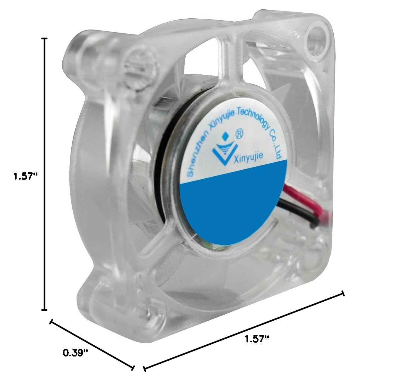 24V DC Cooling Fan 40x40x10mm Clear - High Performance Mini Fan for Electronics Cooling, PC Case, 3D Printer & Server Rack Ventilation