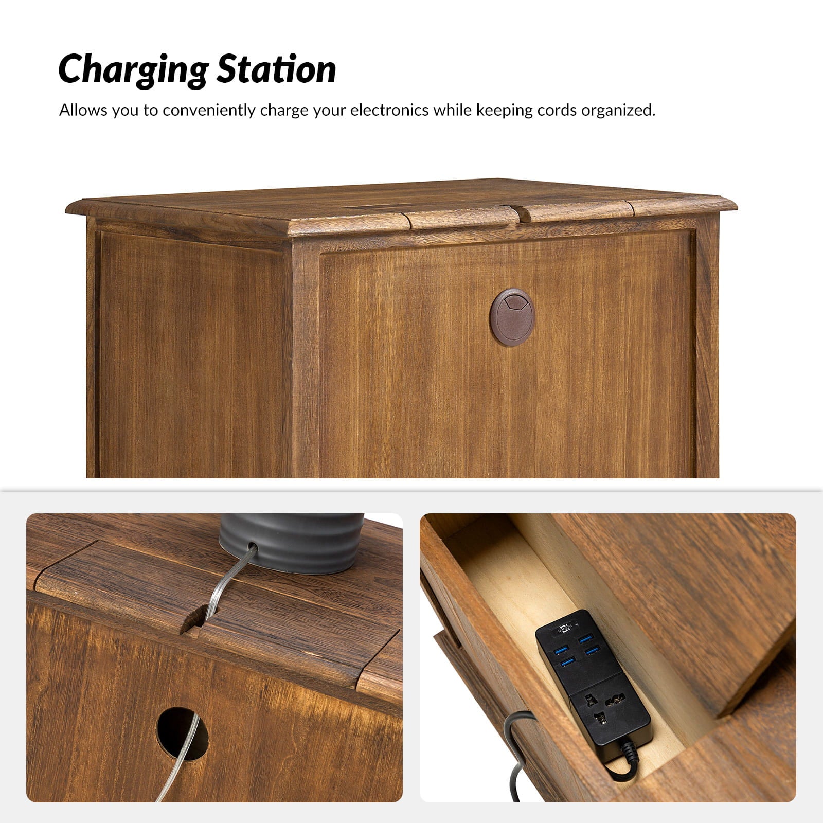 Galatea 24 Inch Tall 2-Drawer Nightstand Chest - Modern Bedside Table with Optional Styles for Bedroom, Living Room, or Office Storage