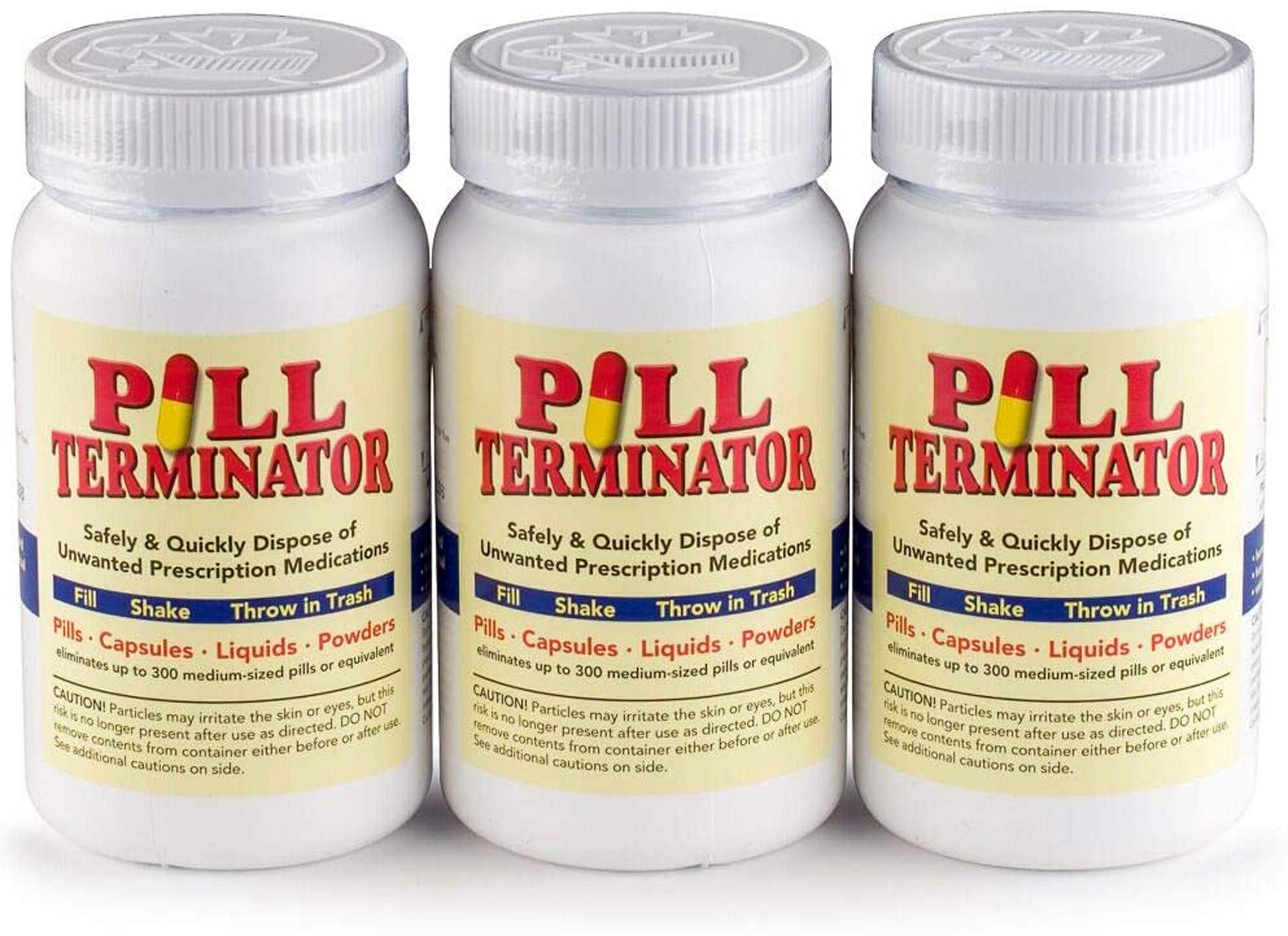 Best Safe Rx Pharmaceutical Medication Destroyer & Disposal Container - Dispose Old Prescription Drugs, Pills & Liquid Safely (3 Pack) | Secure Home & Travel Medicine Disposal Solution for Pharmacies, Hospitals & Households
